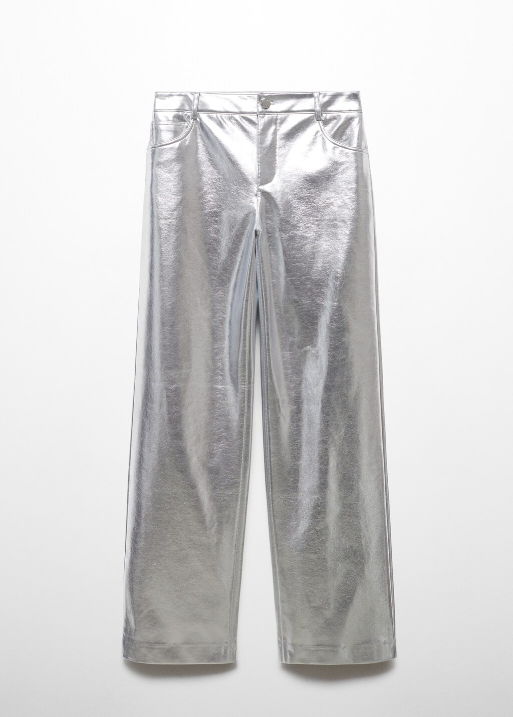 Metallic leather-effect trousers - Article without model