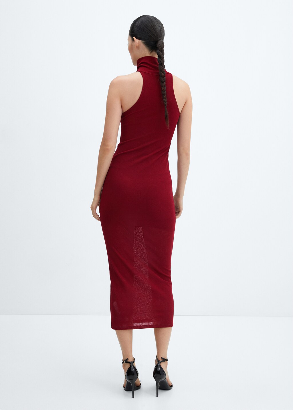 Turtleneck midi-dress - Reverse of the article