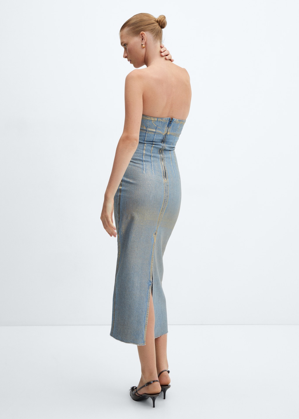 Denim foil dress - Reverse of the article