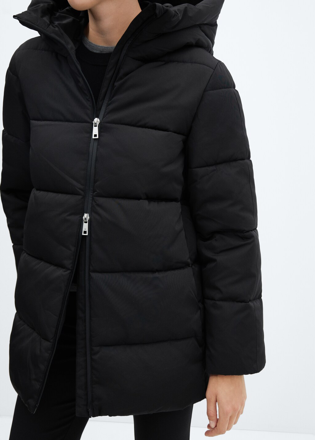 Hood quilted coat - Details of the article 6