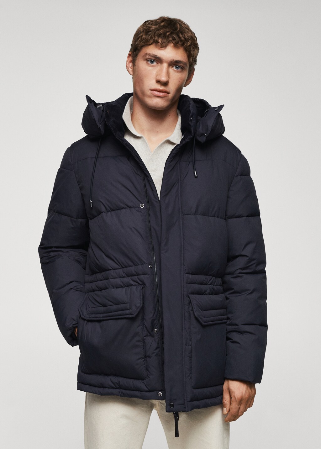 Water-repellent quilted parka - Medium plane