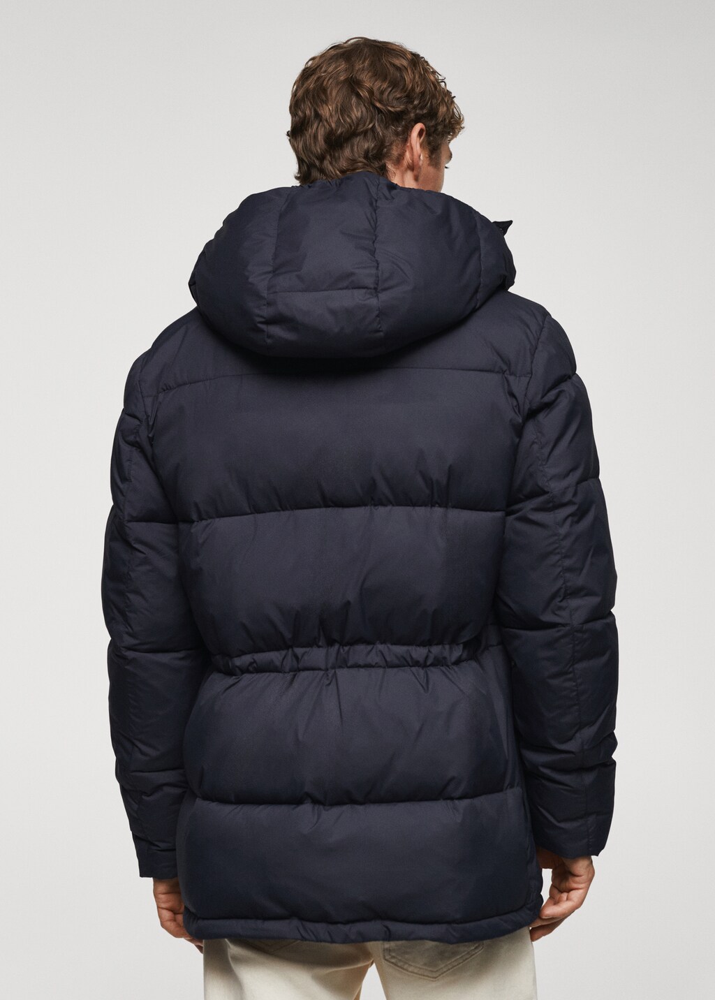 Water-repellent quilted parka - Reverse of the article