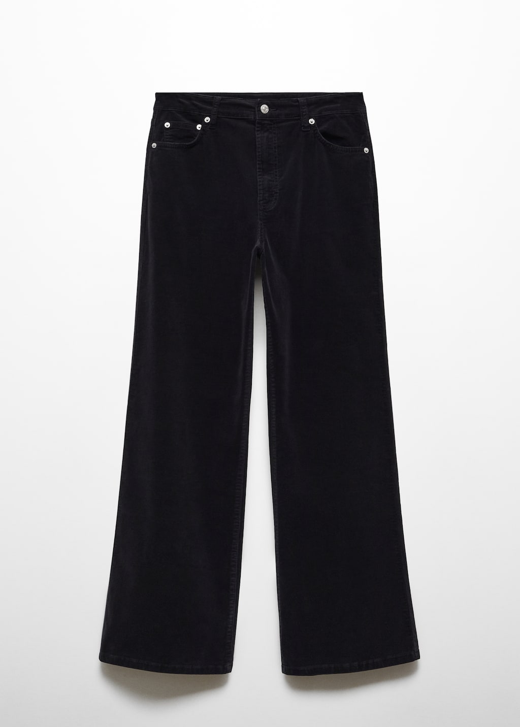 Straight-fit mid-rise corduroy pants - Article without model