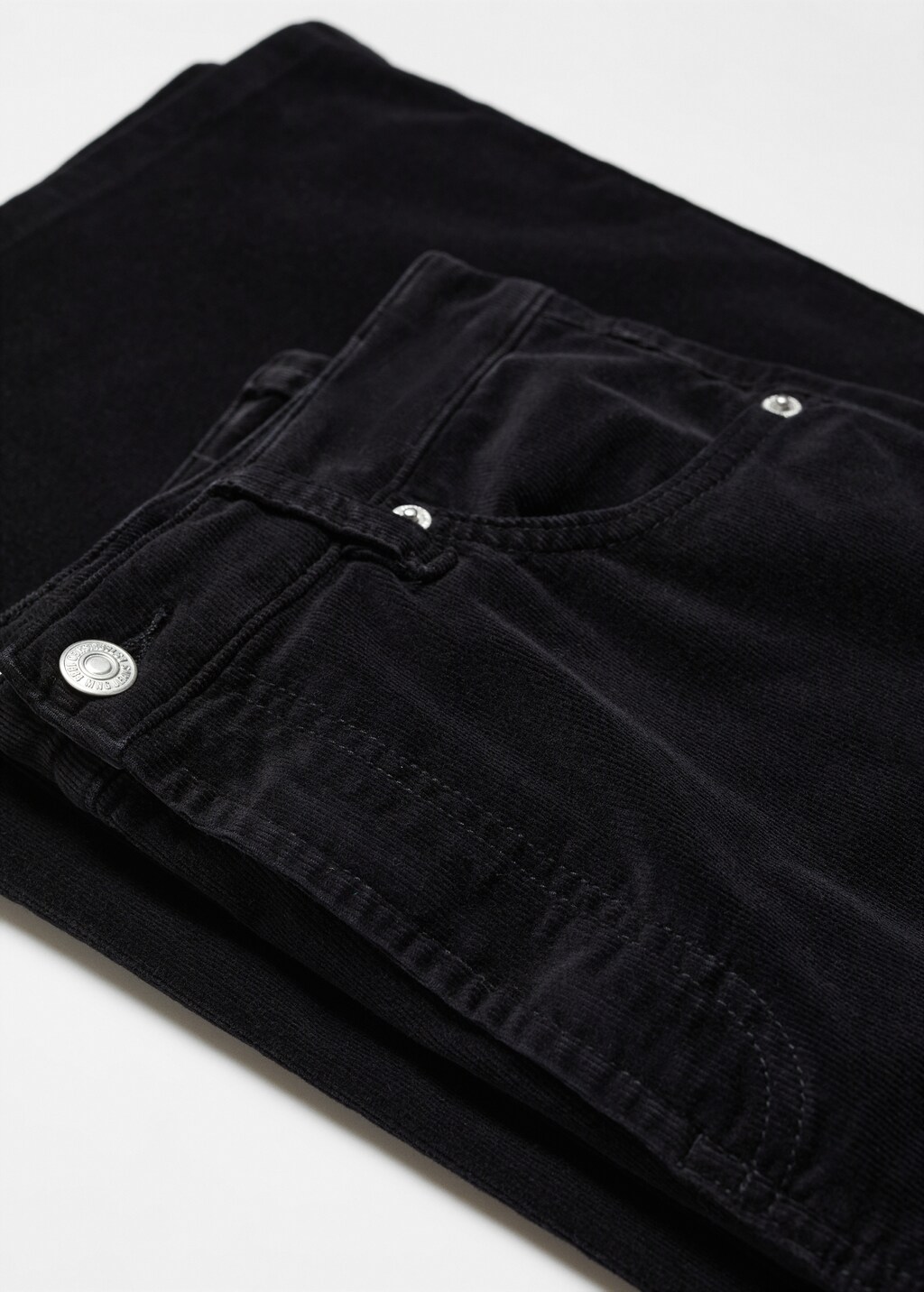 Straight-fit mid-rise corduroy pants - Details of the article 8