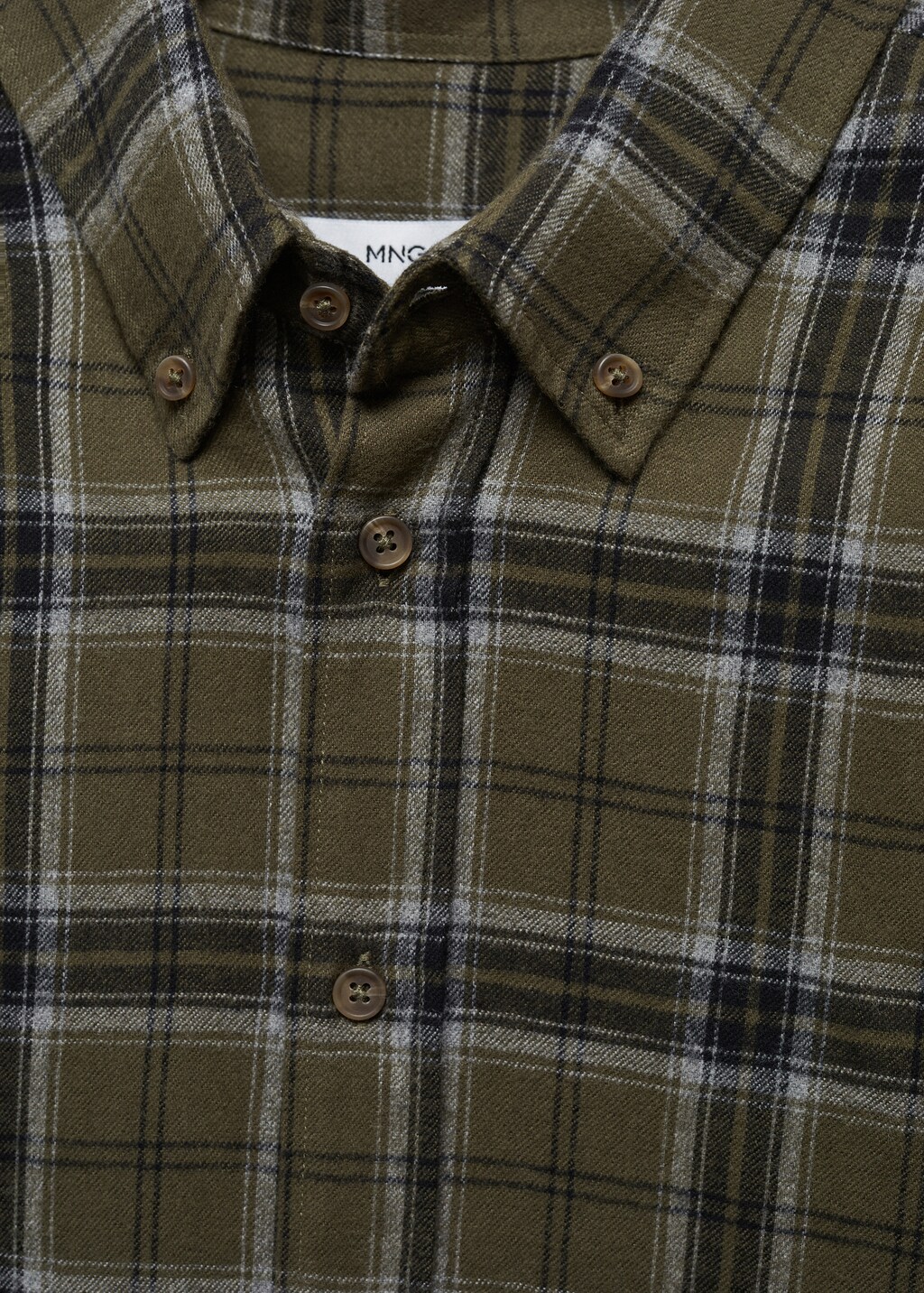 Regular fit checked flannel shirt - Details of the article 8