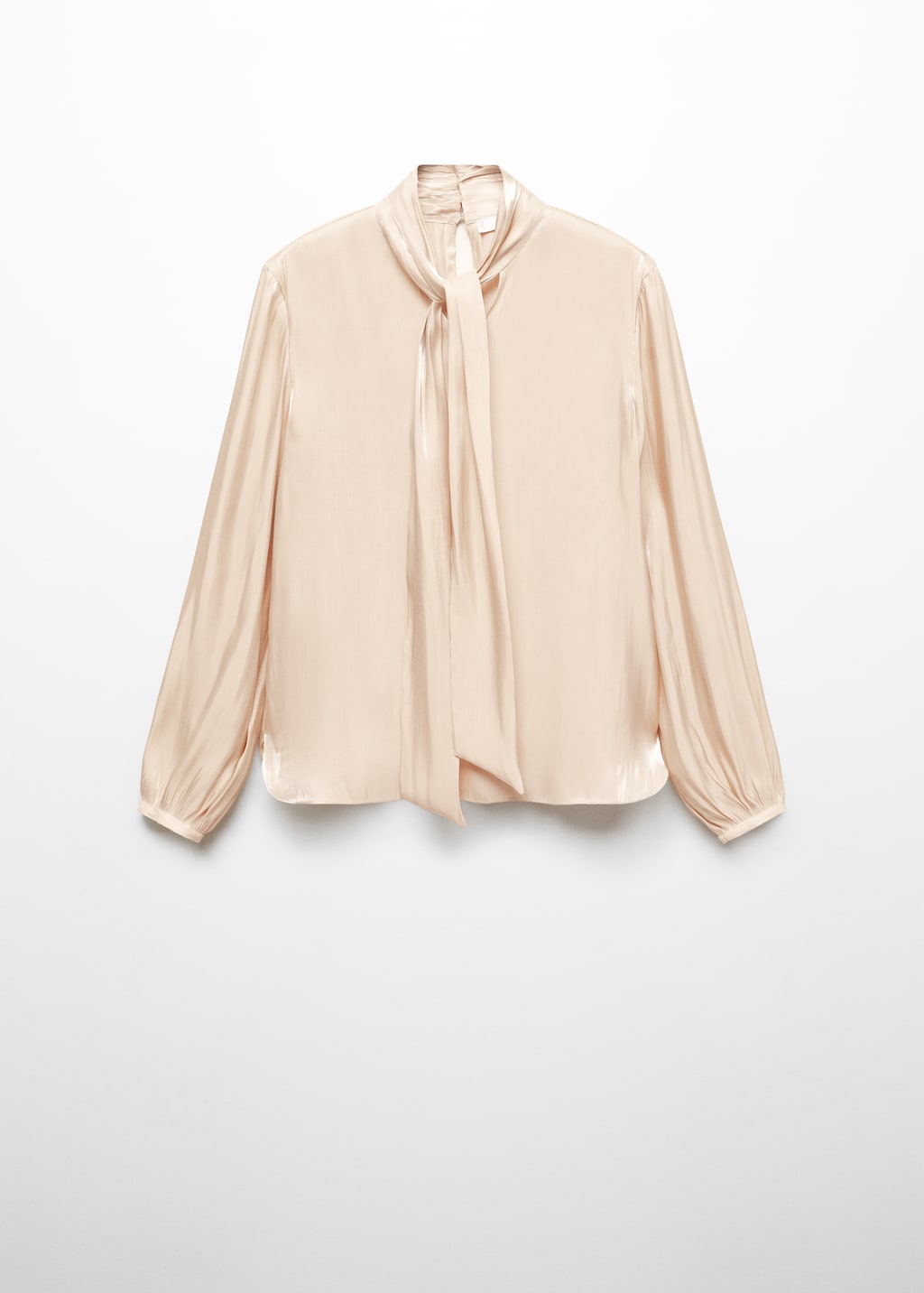 Blouse satinée nœud col - Article sans modèle