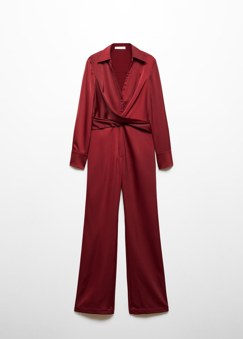 V-neck satin jumpsuit - Article without model