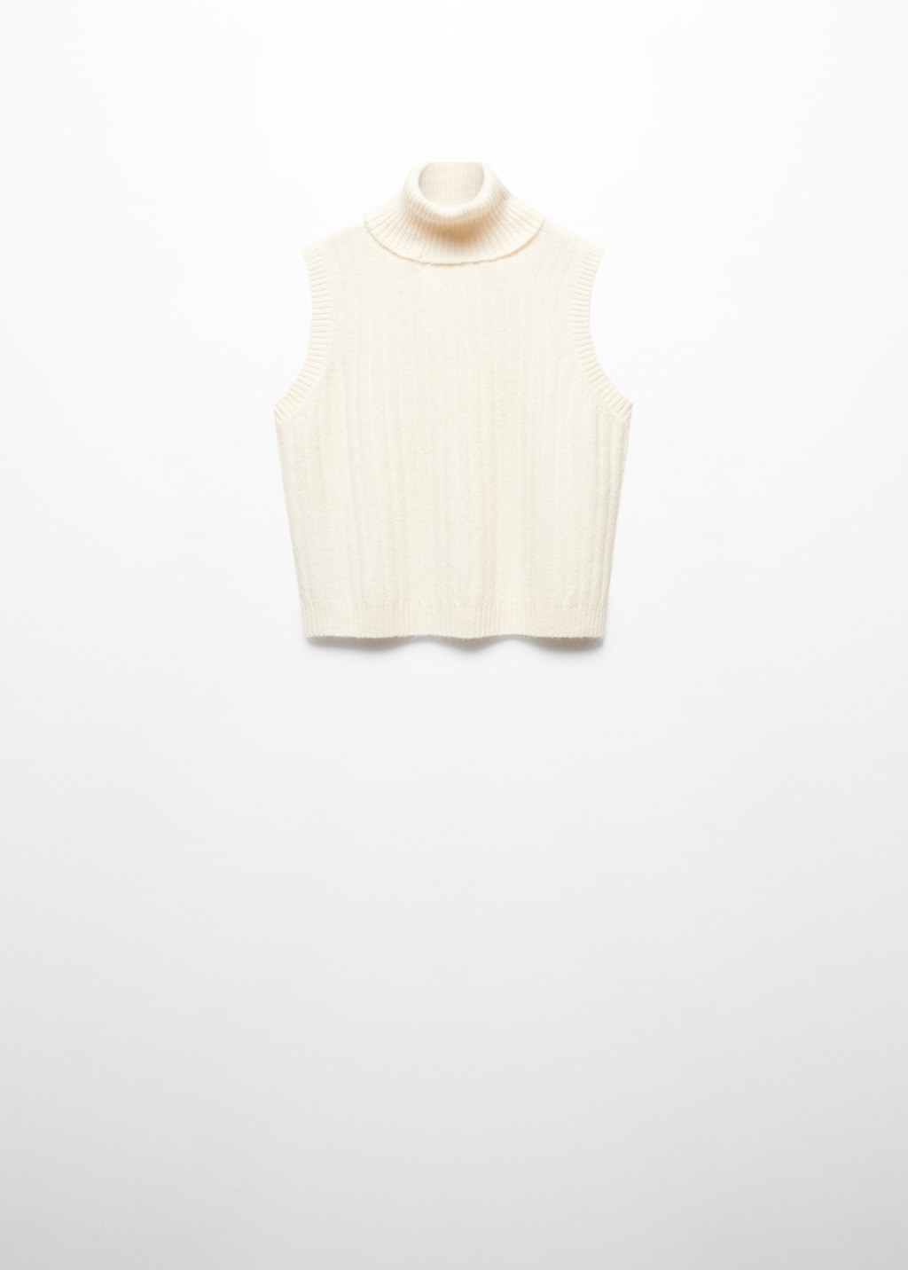 Ribbed turtleneck vest - Article without model