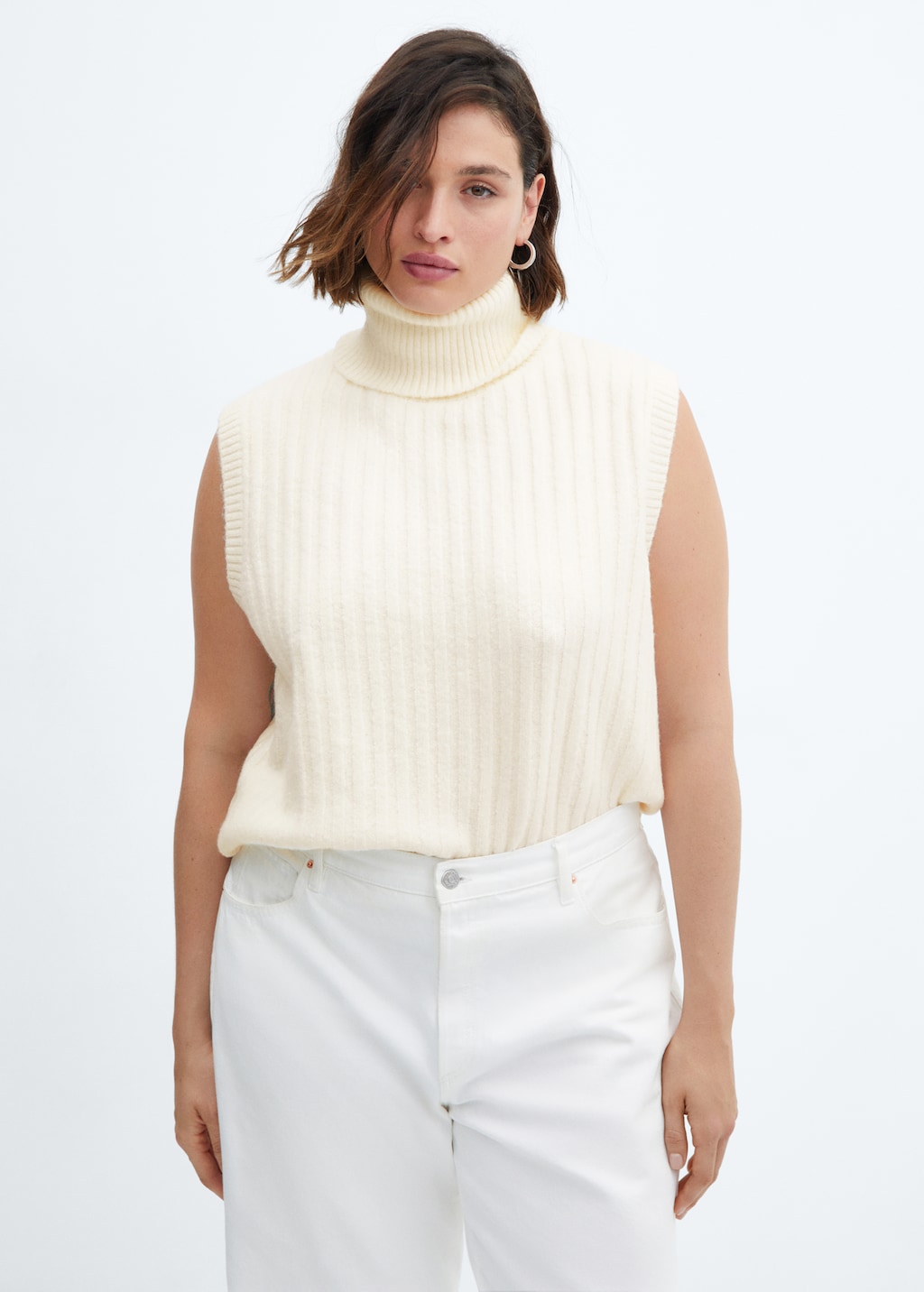 Ribbed turtleneck vest - Details of the article 5