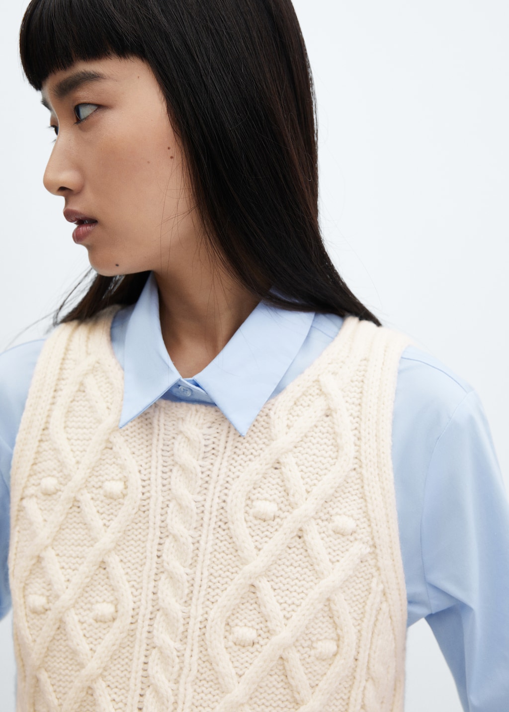 Braided-knit gilet - Details of the article 1