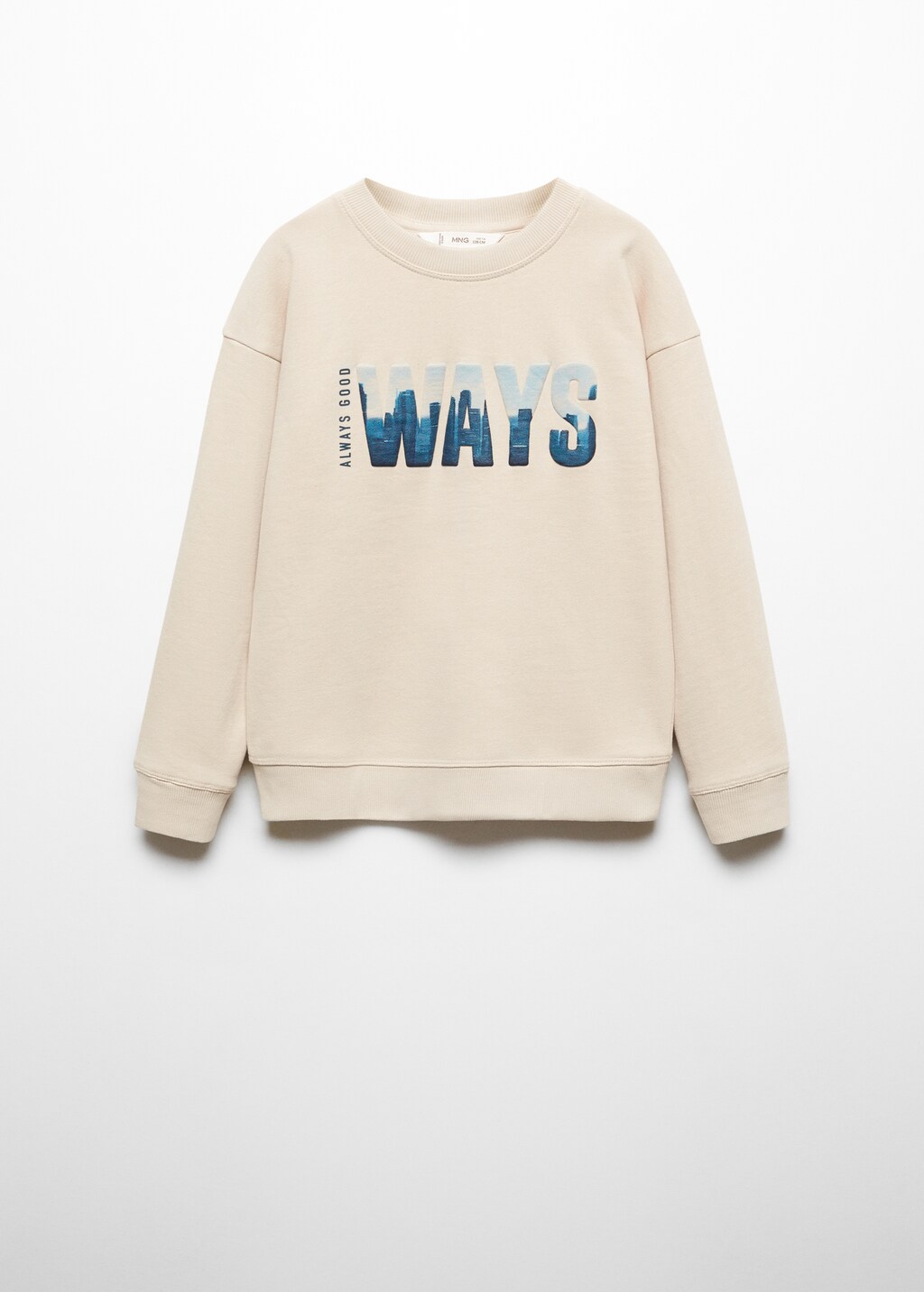 Printed message sweatshirt - Article without model