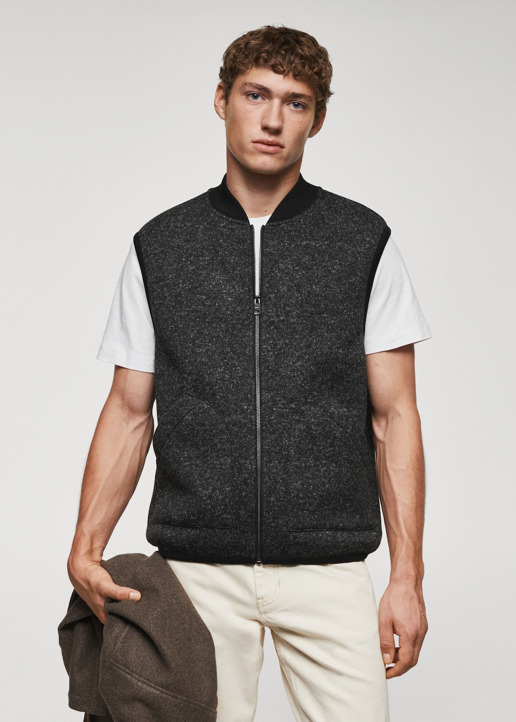 Marbled vest with zipper - Medium plane