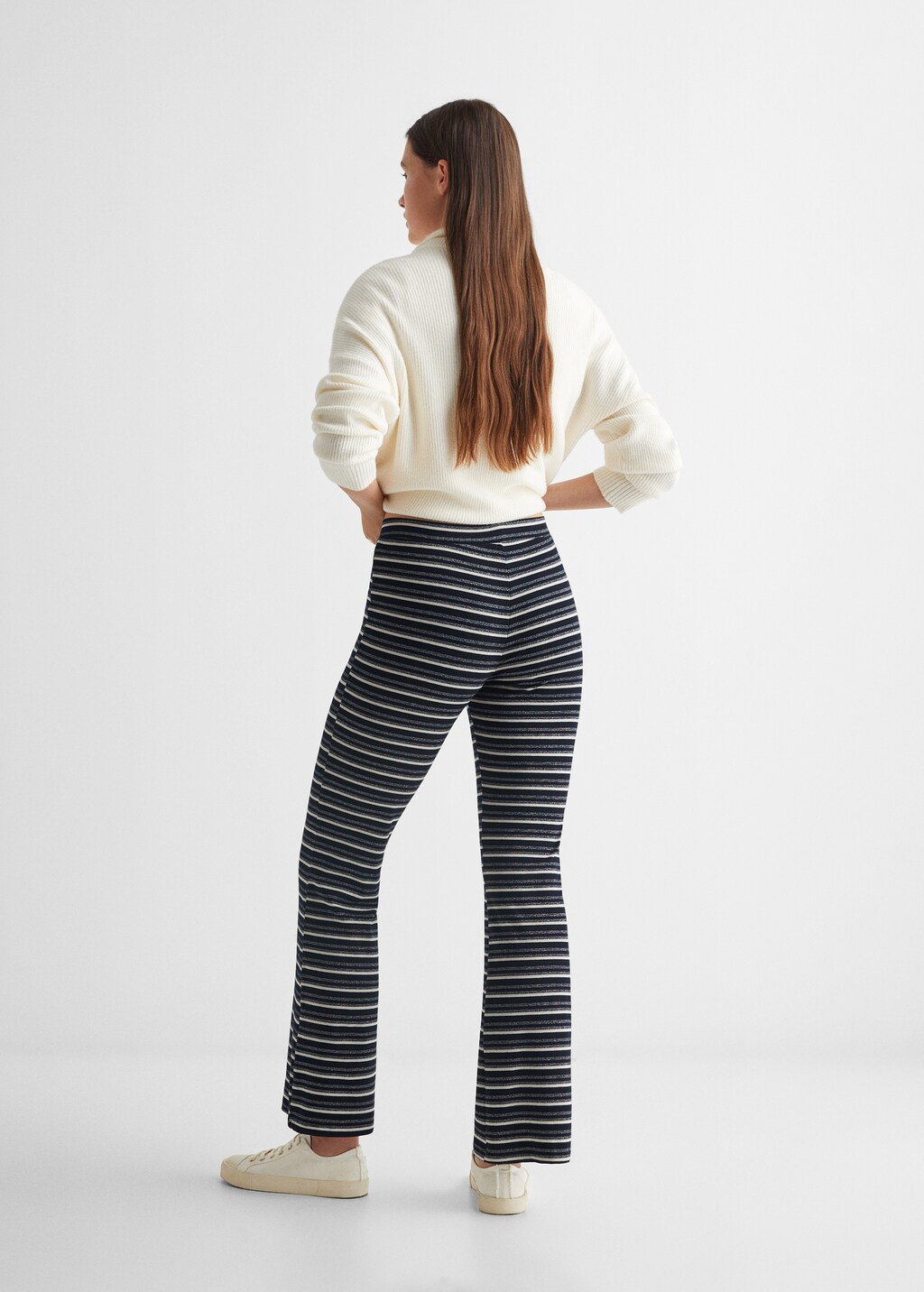 Striped print leggings - Reverse of the article