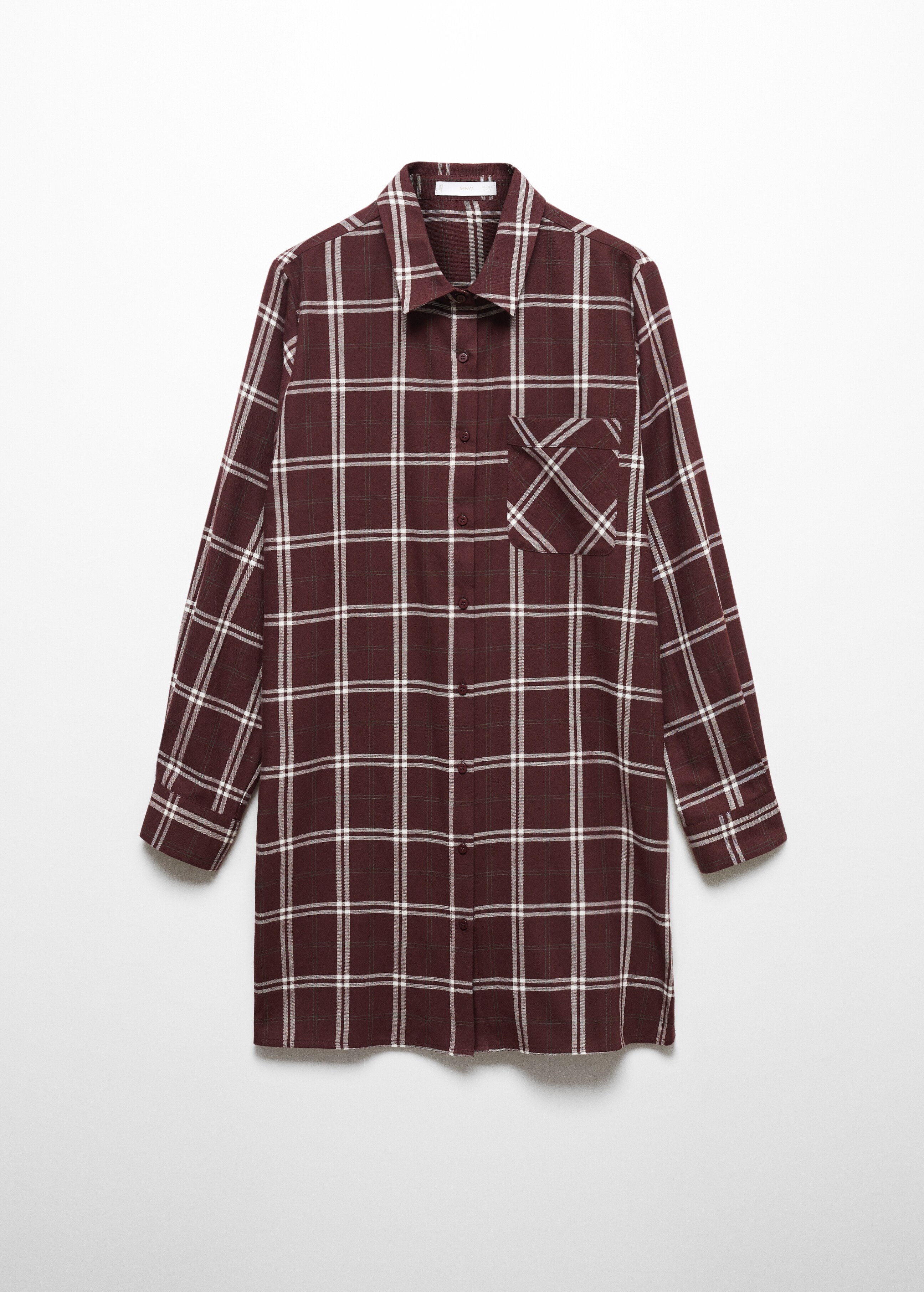 Chemise de nuit carreaux flanelle - Article sans modèle