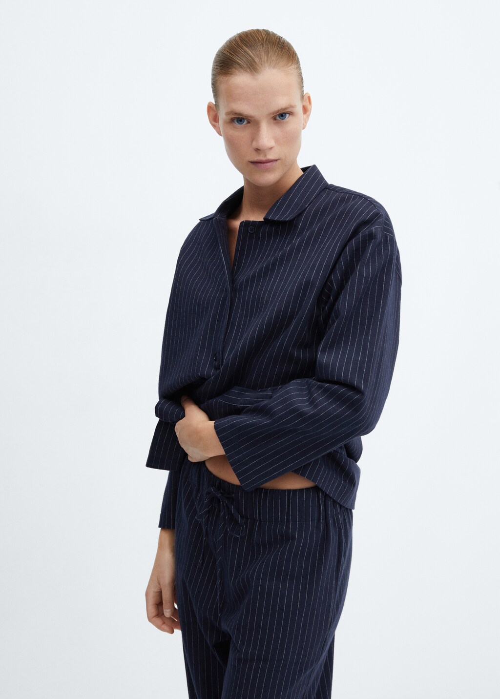 Striped pajama trousers - Details of the article 1