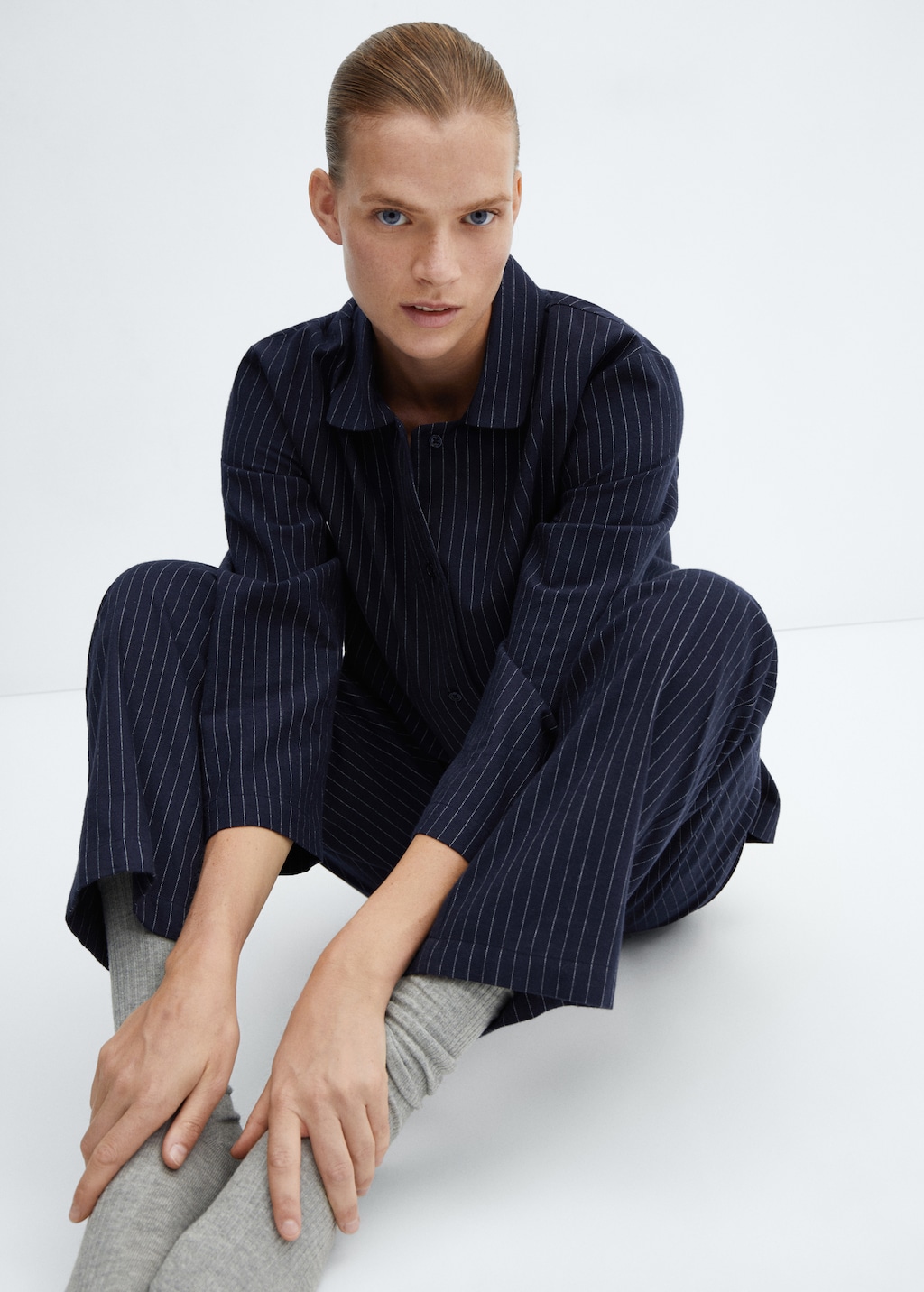 Striped pajama trousers - Details of the article 2