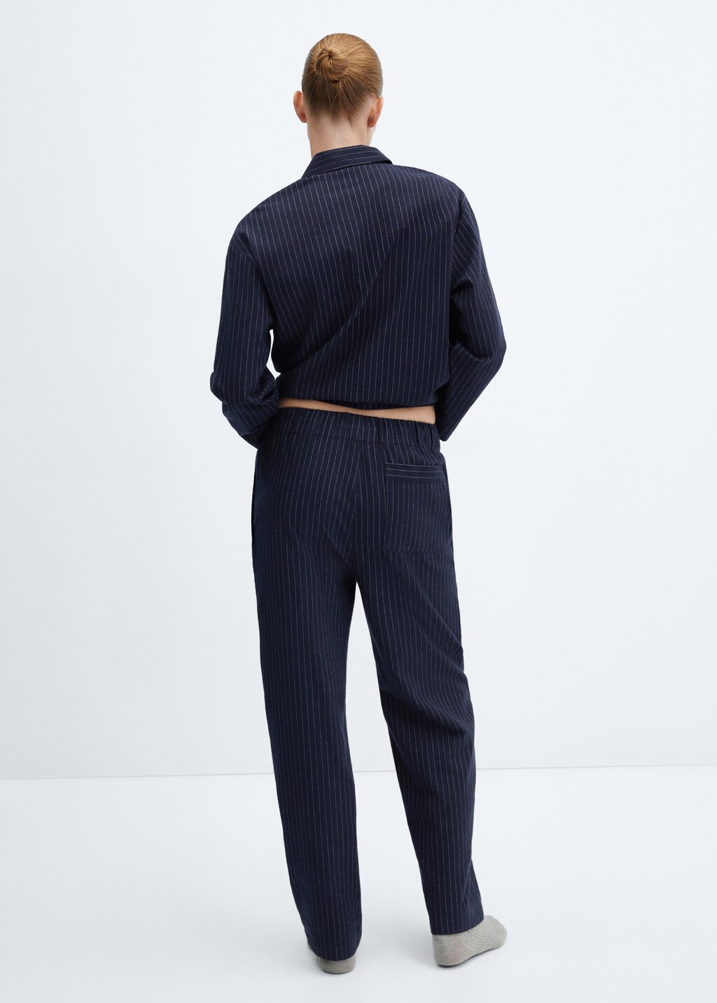 Striped pajama trousers - Reverse of the article