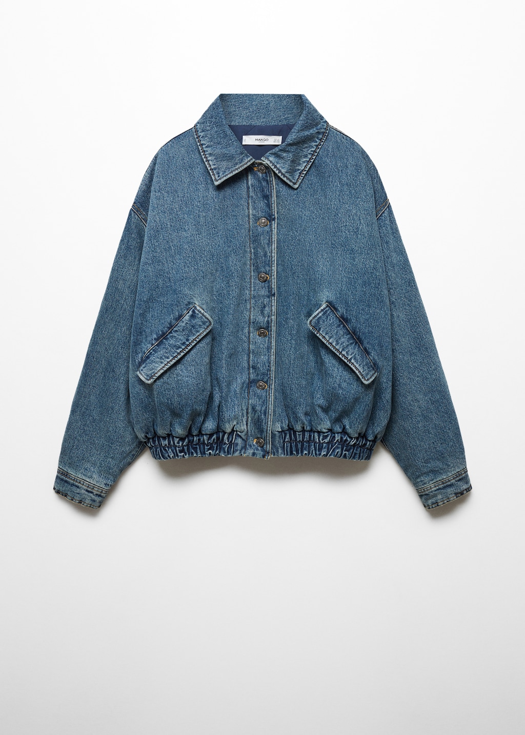 Shearling denim bomber jacket - Details of the article 0