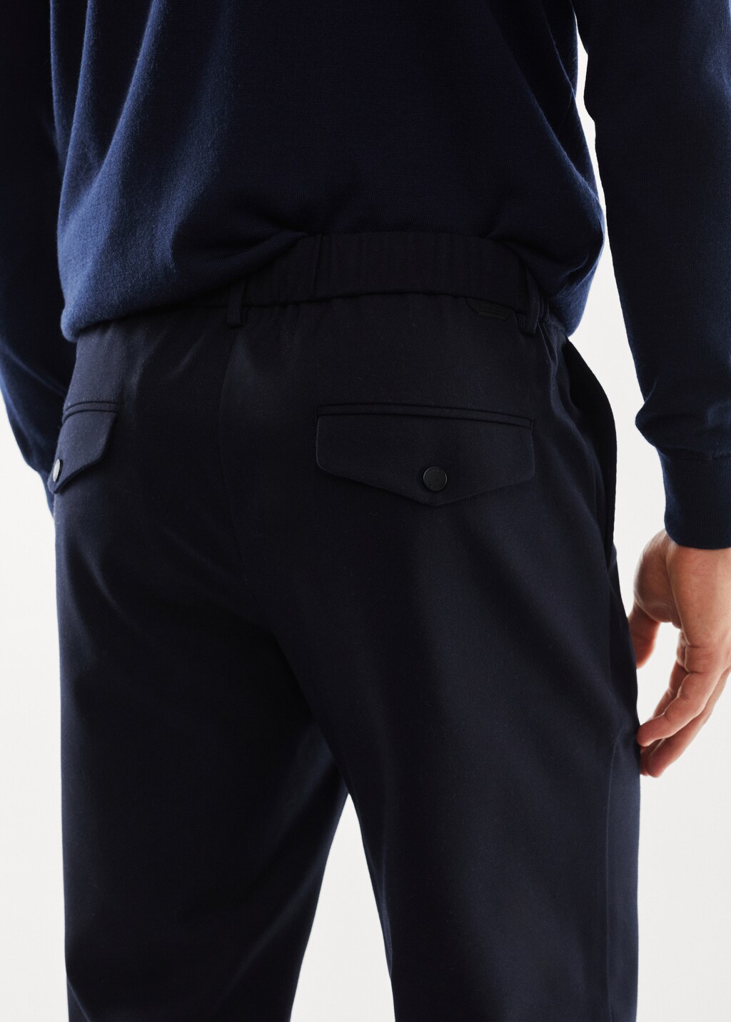 Slim fit technical fabric pants - Details of the article 2