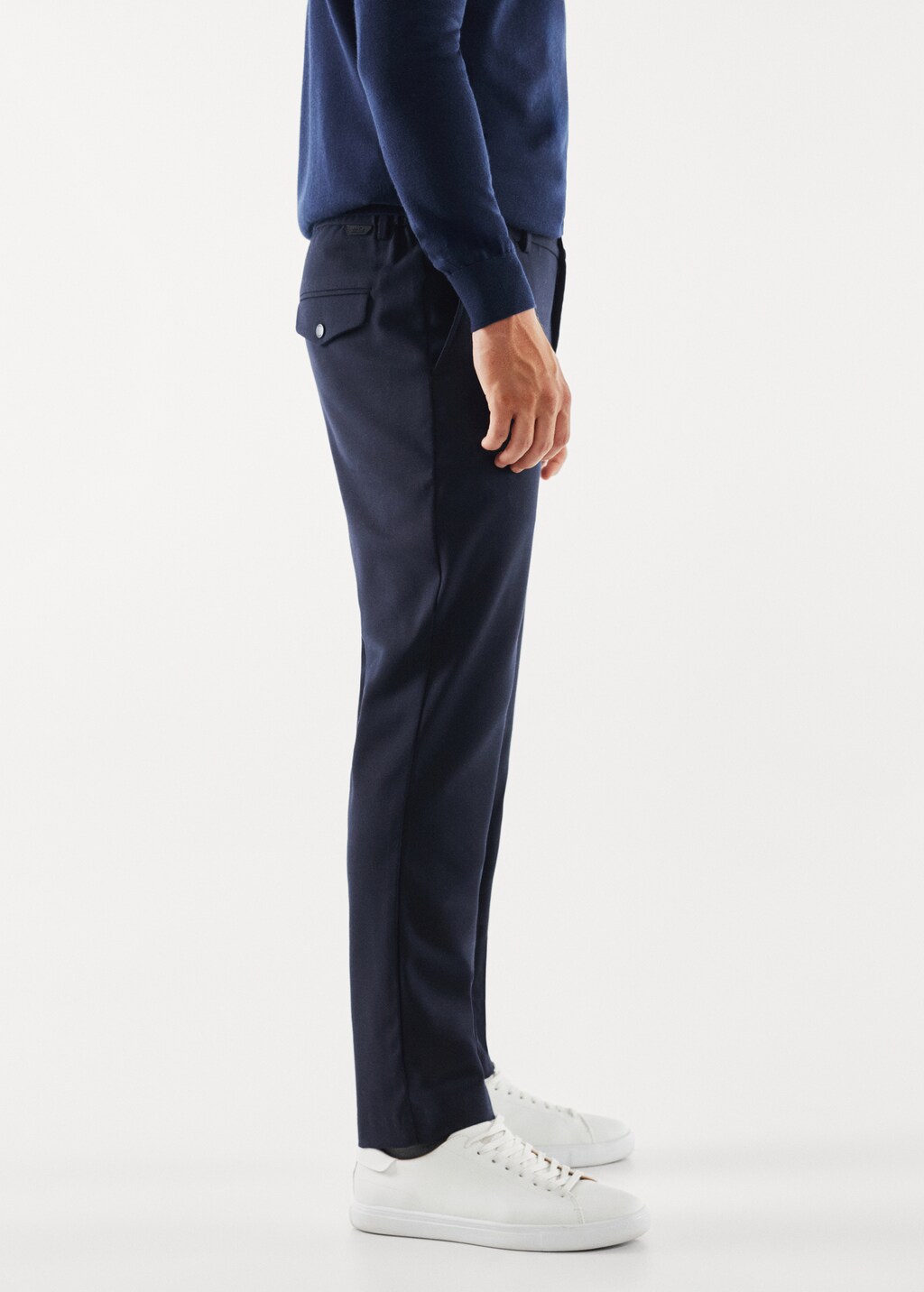 Slim fit technical fabric pants - Details of the article 4