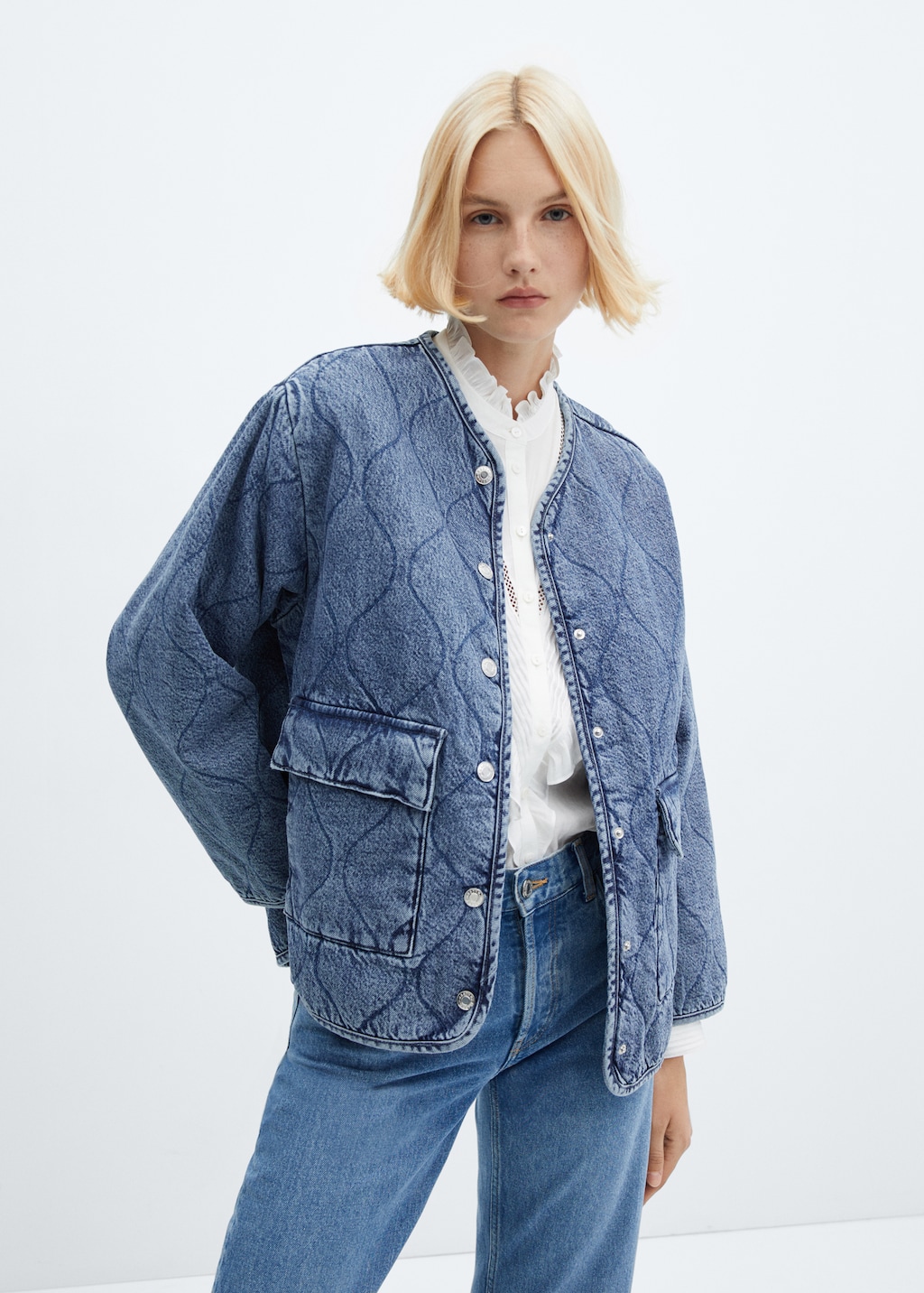 Jeans-Steppjacke - Mittlere Ansicht