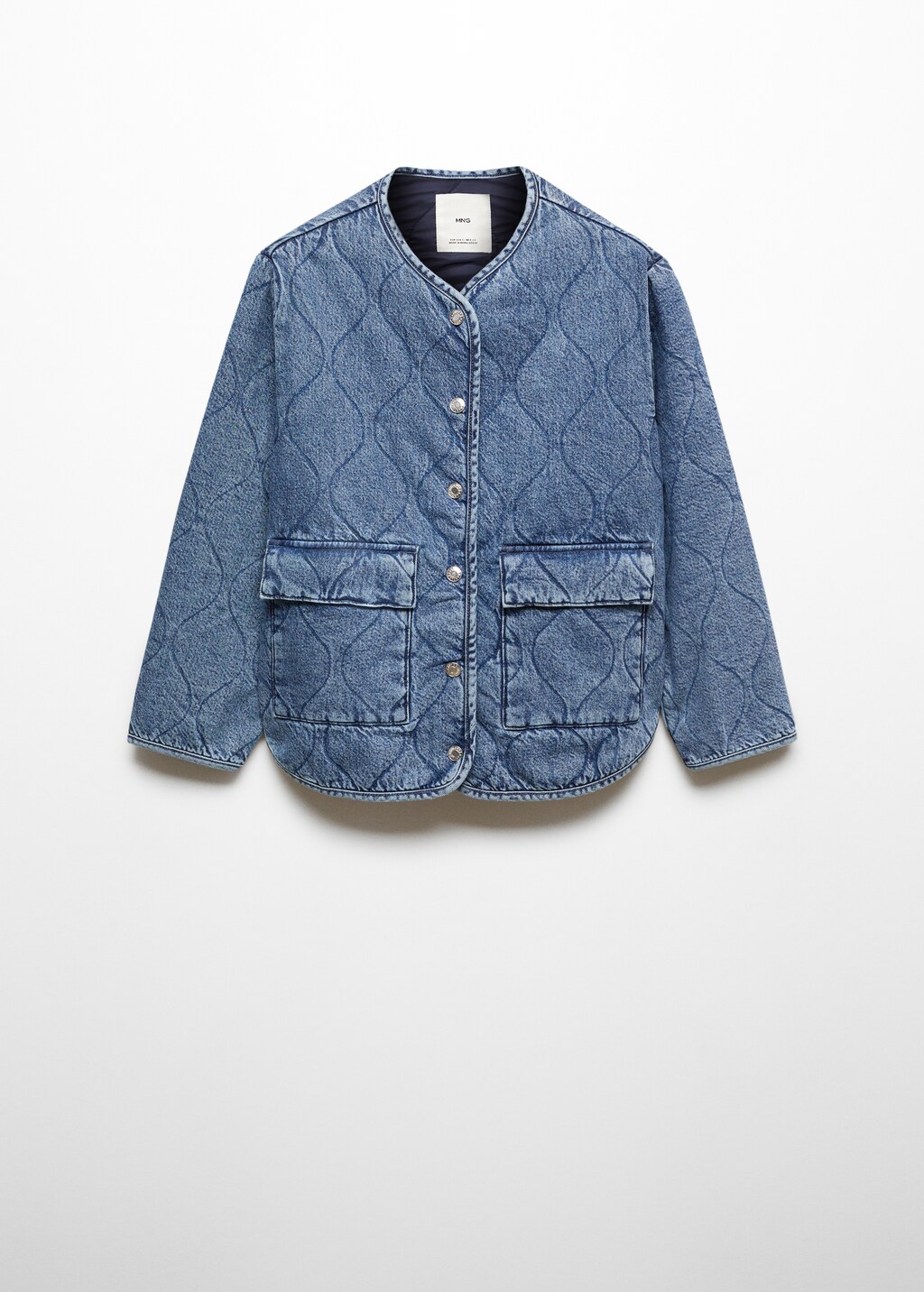 Denim padded jacket