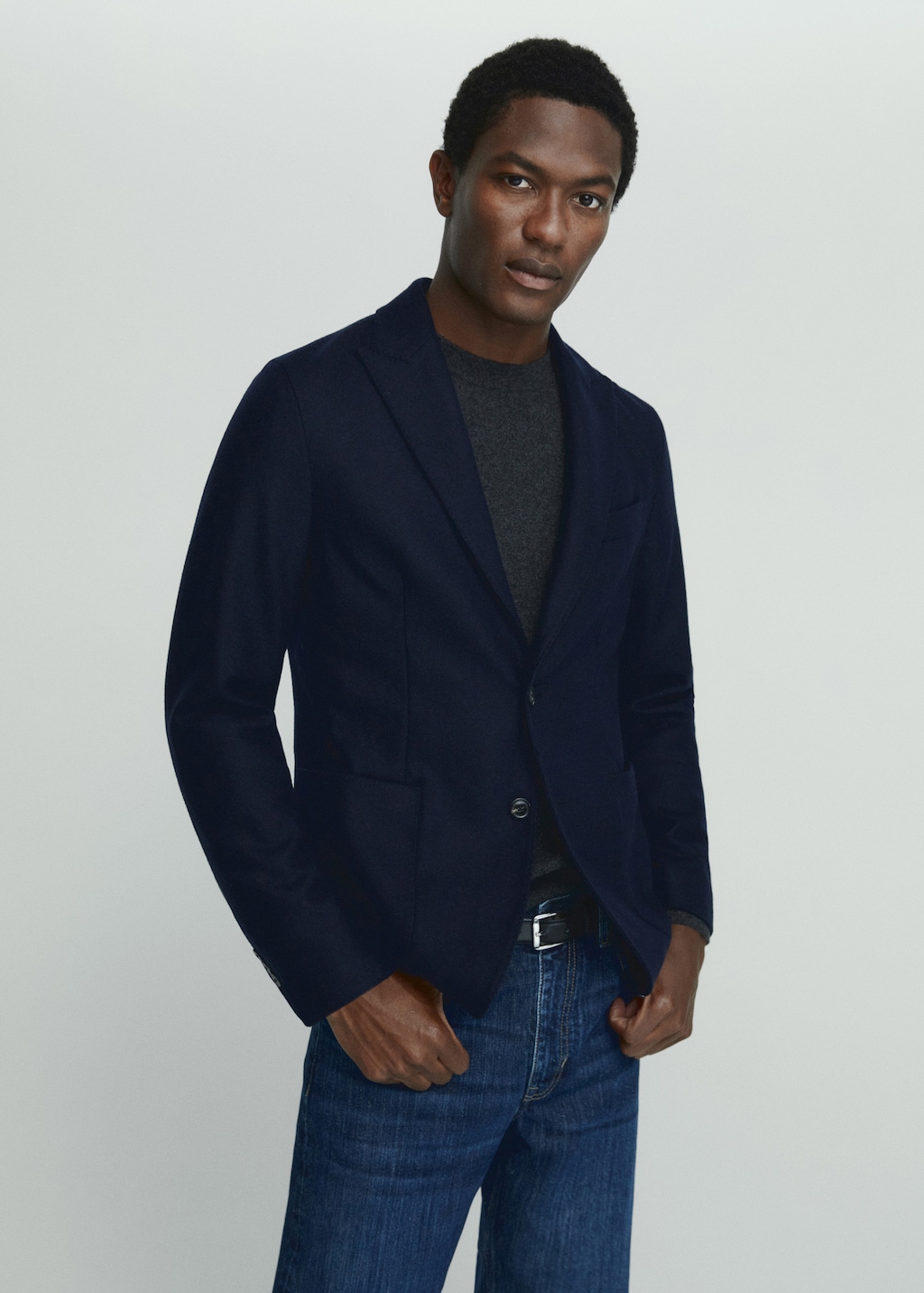 Navy blazer wool best sale