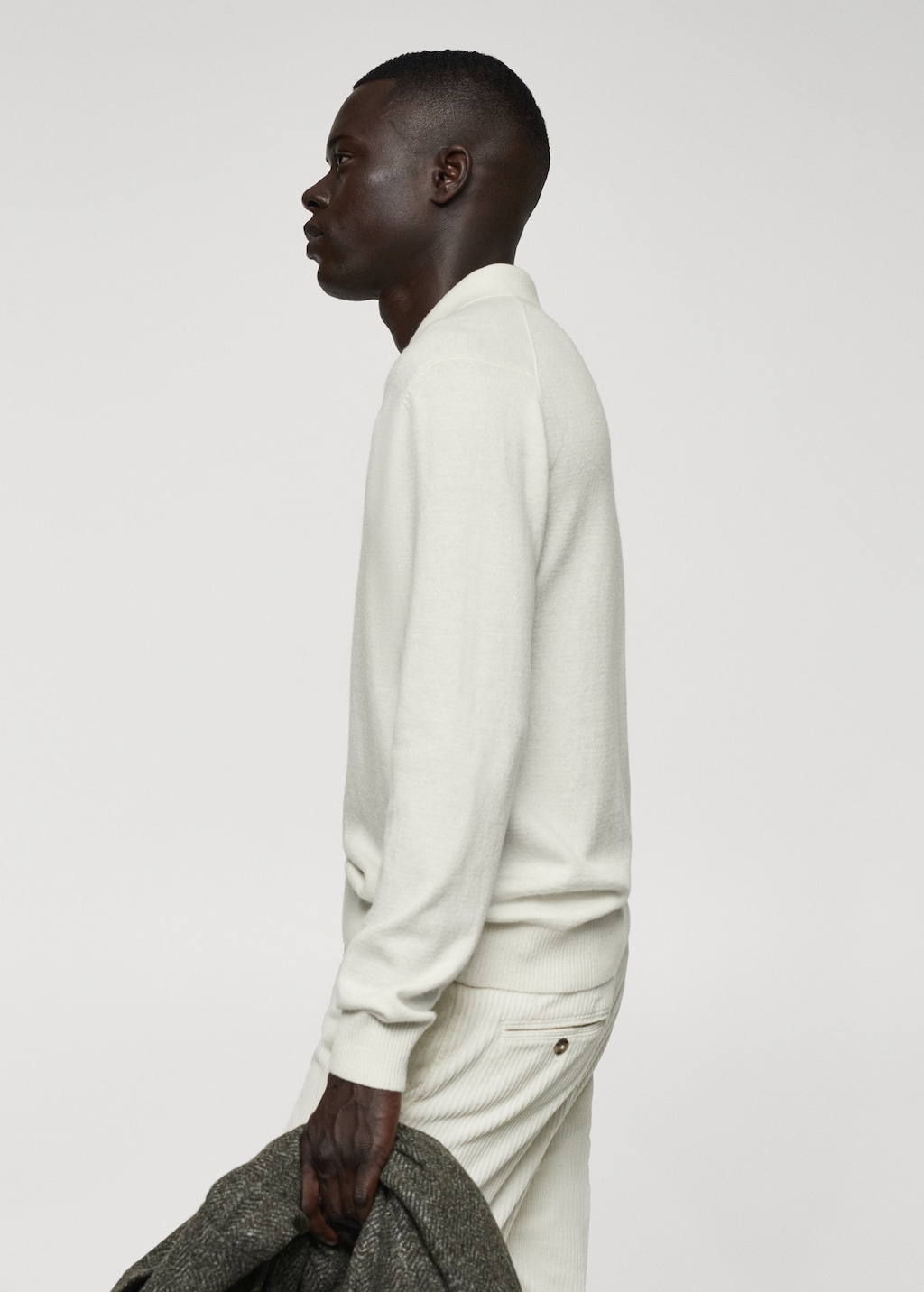 Cashmere wool knit polo shirt - Details of the article 2