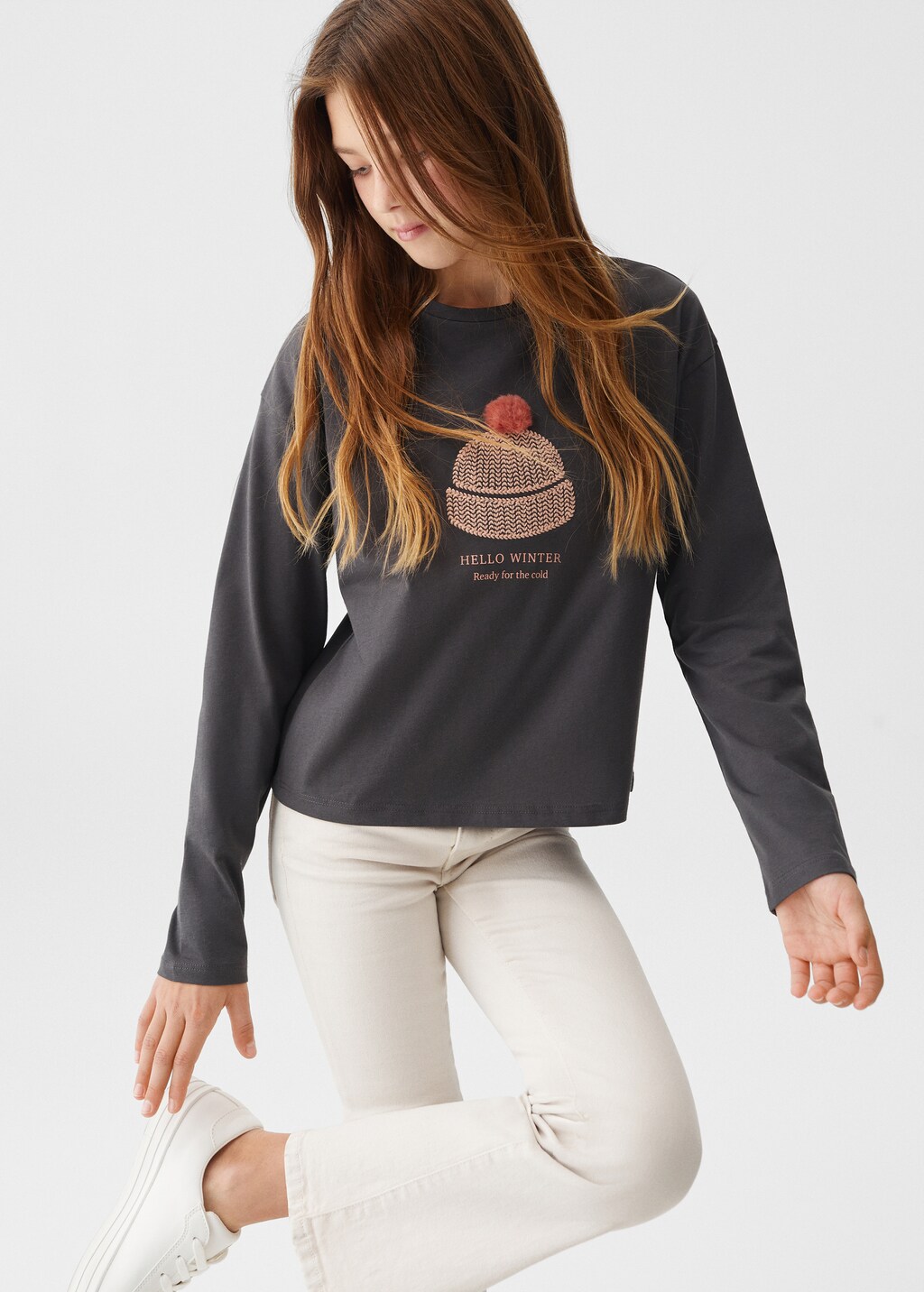 Printed long sleeve t-shirt - Medium plane