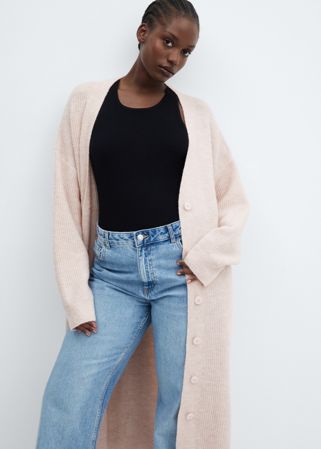 Buttoned long cardigan - Details of the article 4