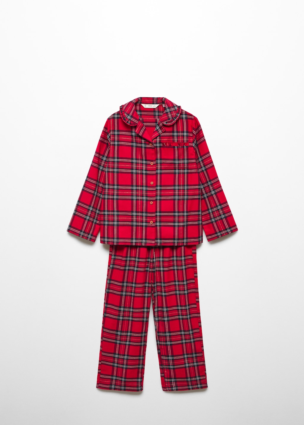 Two-pieces check long pyjamas - Article without model