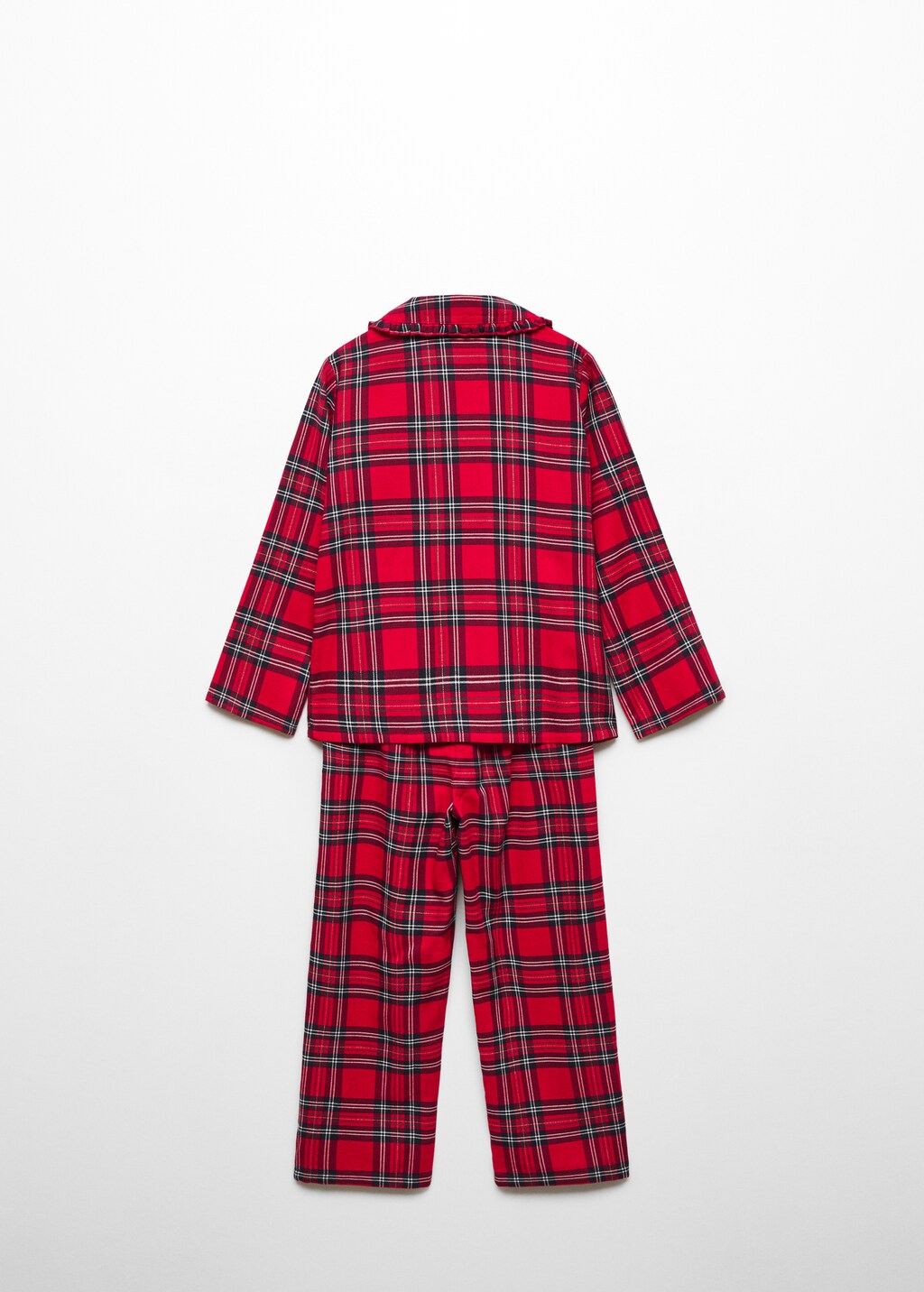 Two-pieces check long pyjamas - Reverse of the article