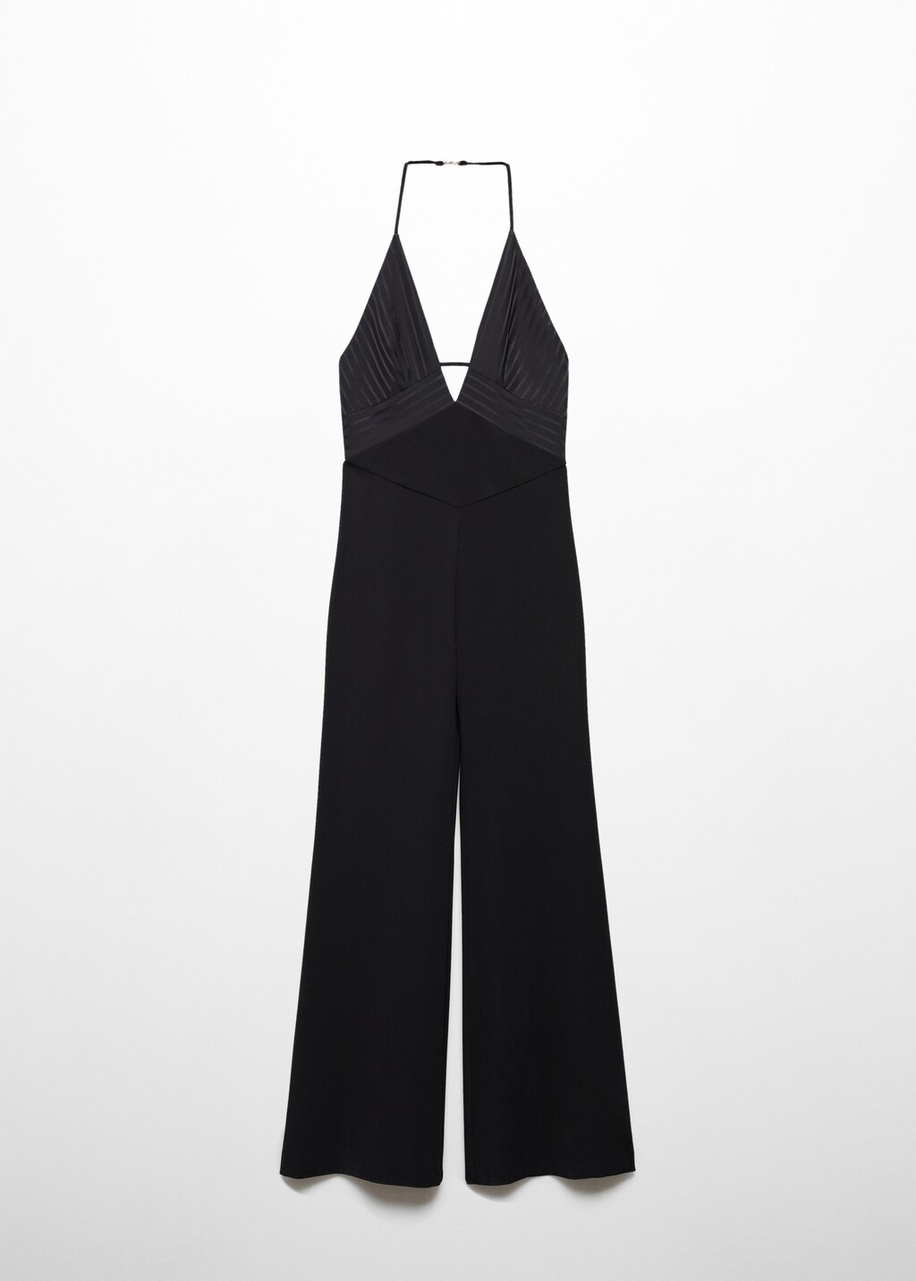 Low-cut jumpsuit with satin details - Article without model