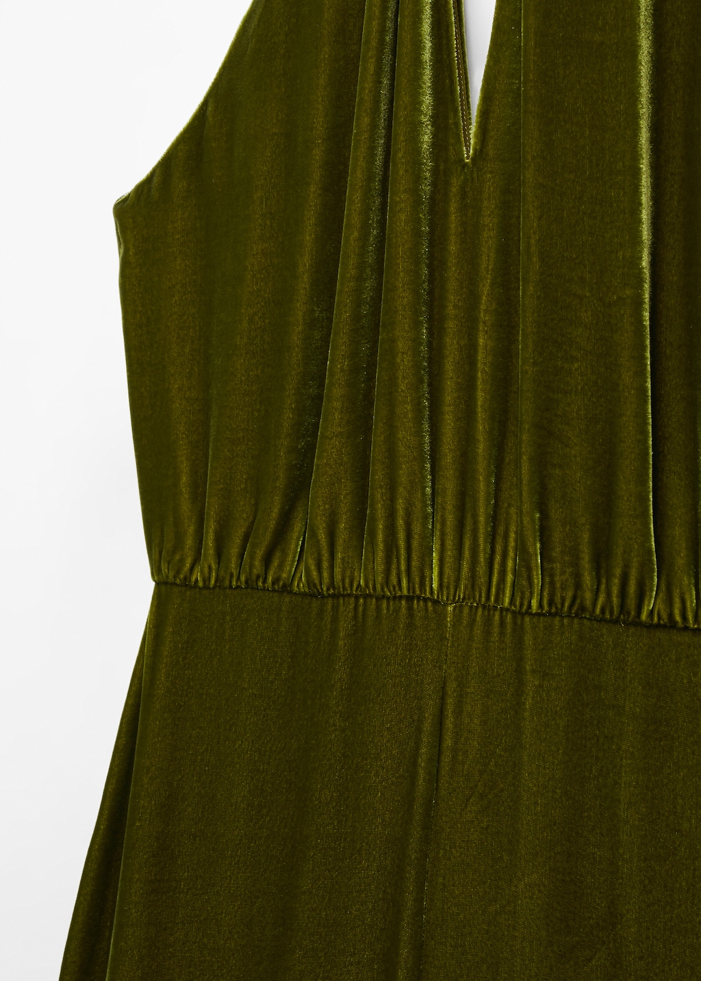 Halter-neck velvet jumpsuit - Details of the article 8