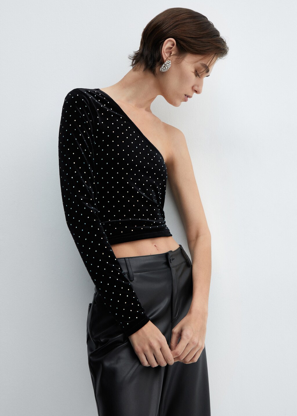 Strass velvet top - Details of the article 2