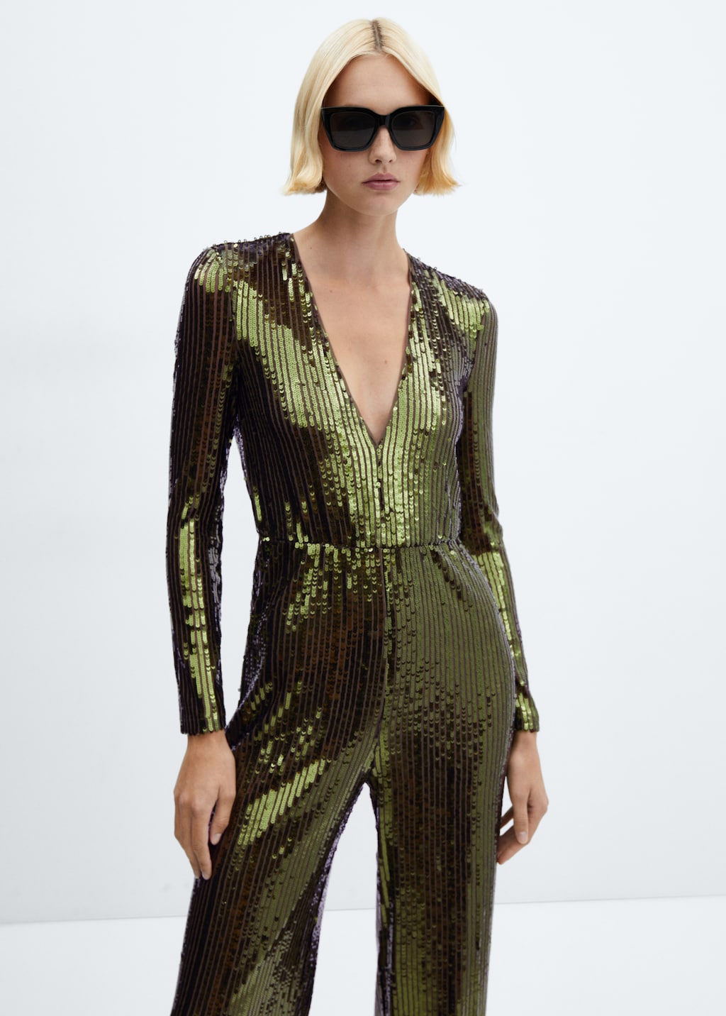 Sequins long jumpsuit - Medium plane