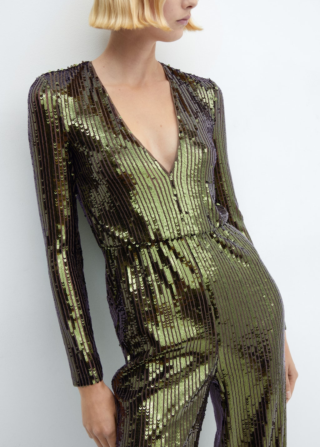 Sequins long jumpsuit - Details of the article 6