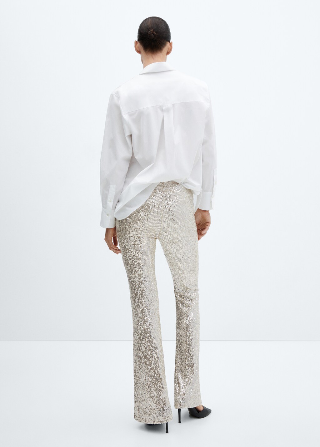 Sequin flared trousers - Reverse of the article