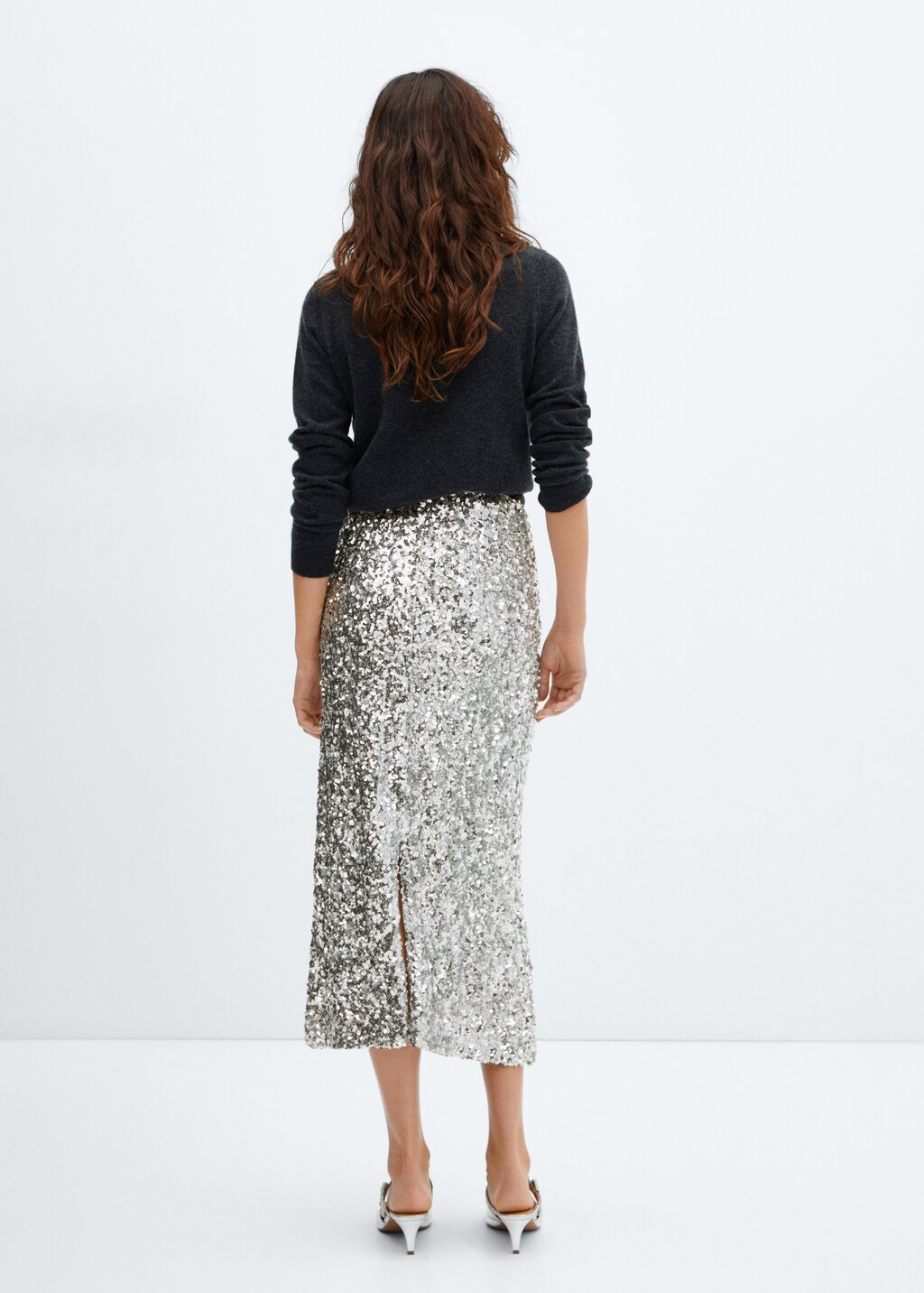 Jupe midi sequins - Verso de l’article