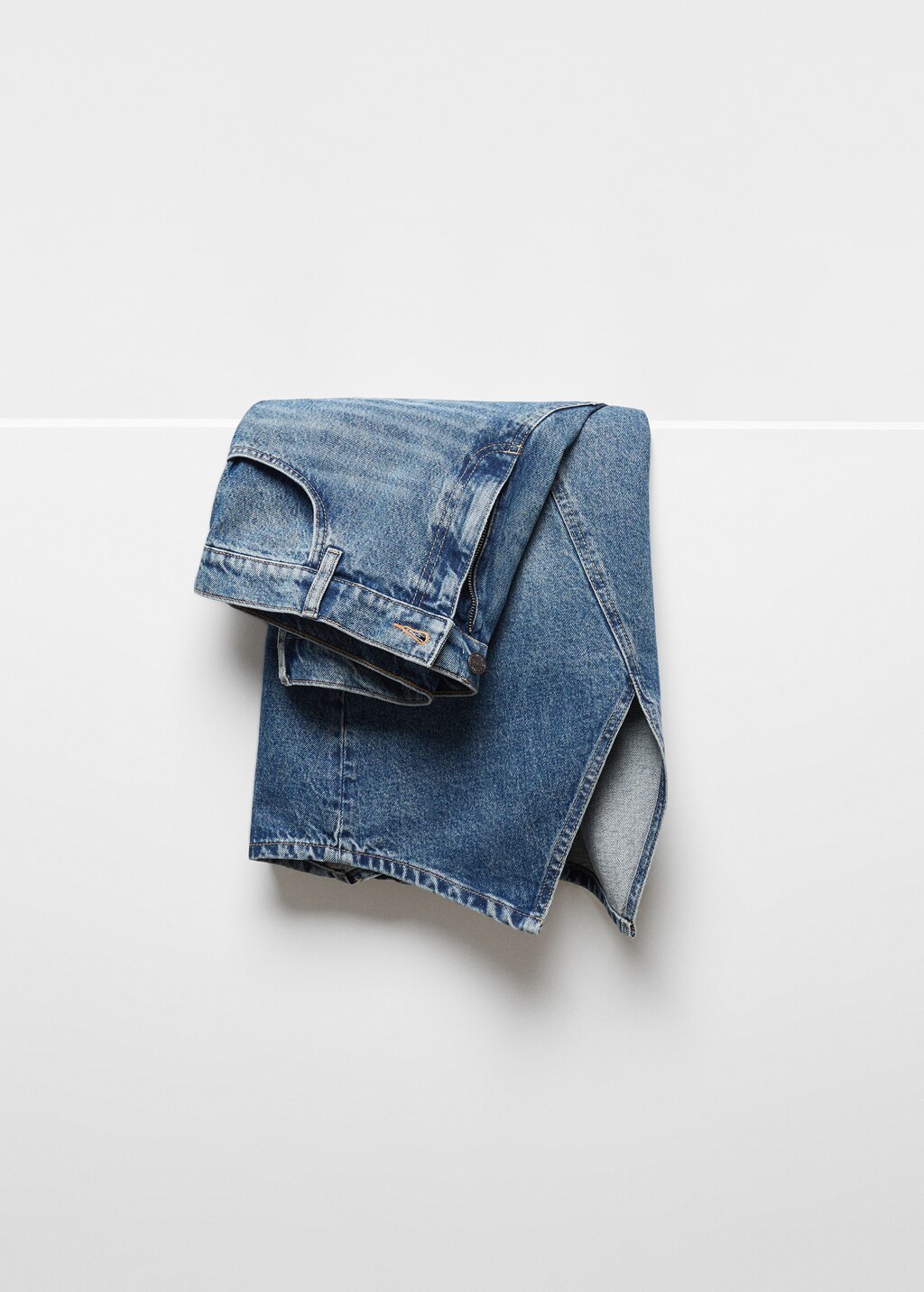 Asymmetrical denim skirt - Details of the article 8