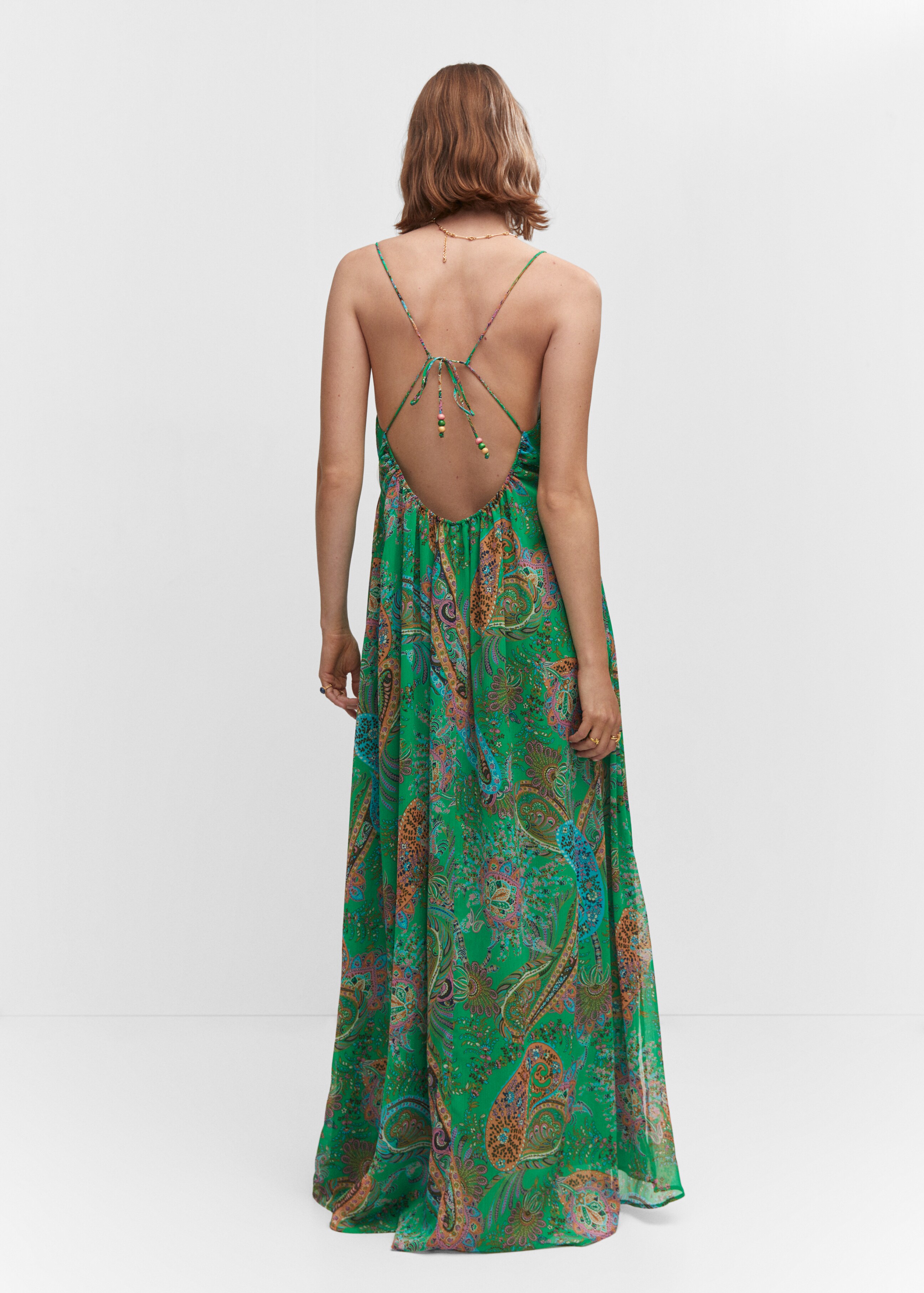Open back printed dress - Reverse of the article