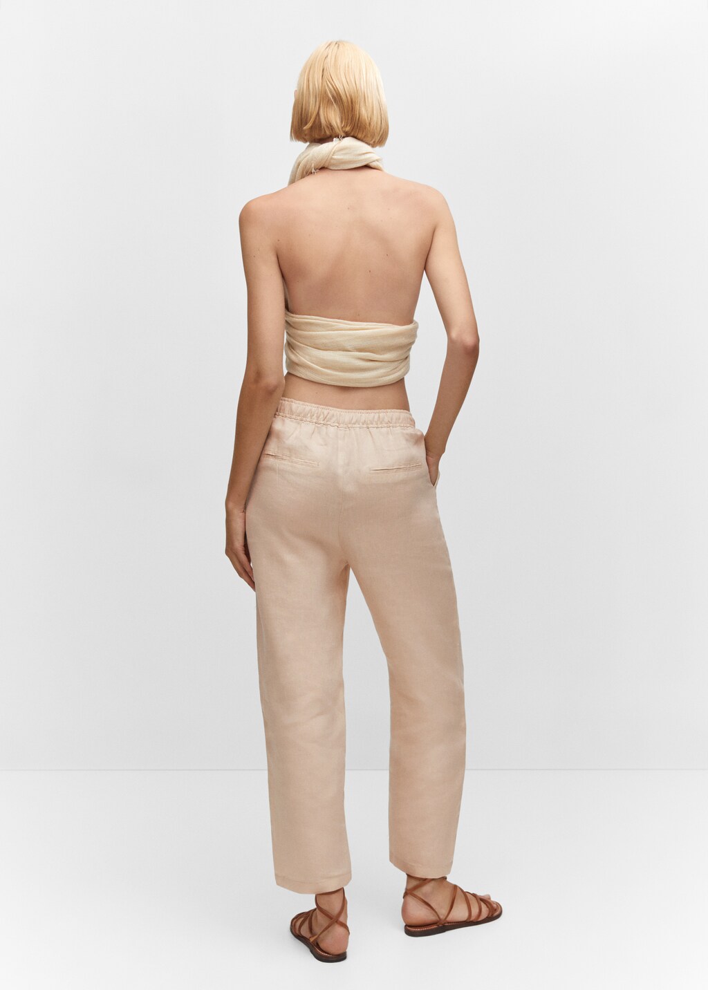 100% linen trousers - Reverse of the article