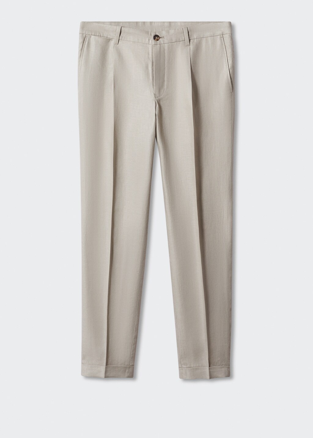 100% linen regular-fit trousers - Article without model