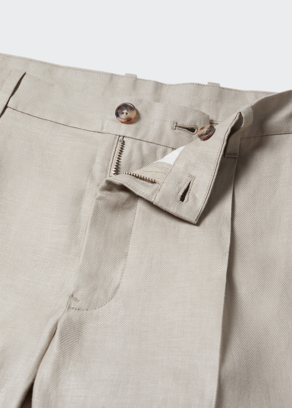 100% linen regular-fit trousers - Details of the article 8