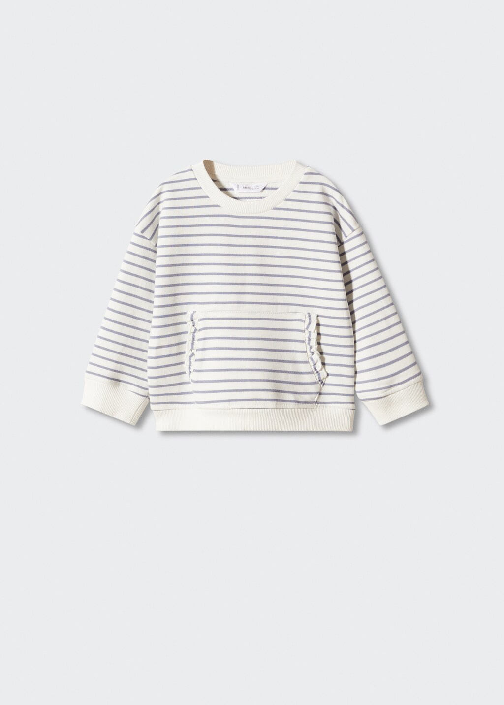 Striped cotton-blend sweatshirt - Article without model