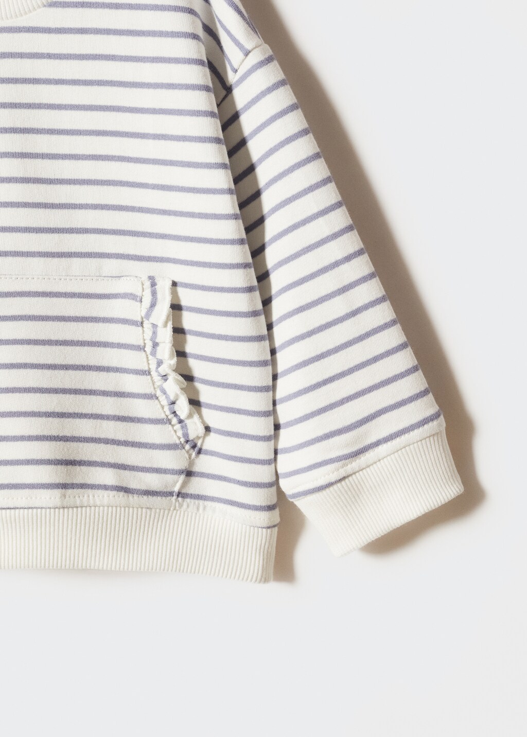 Striped cotton-blend sweatshirt - Details of the article 0