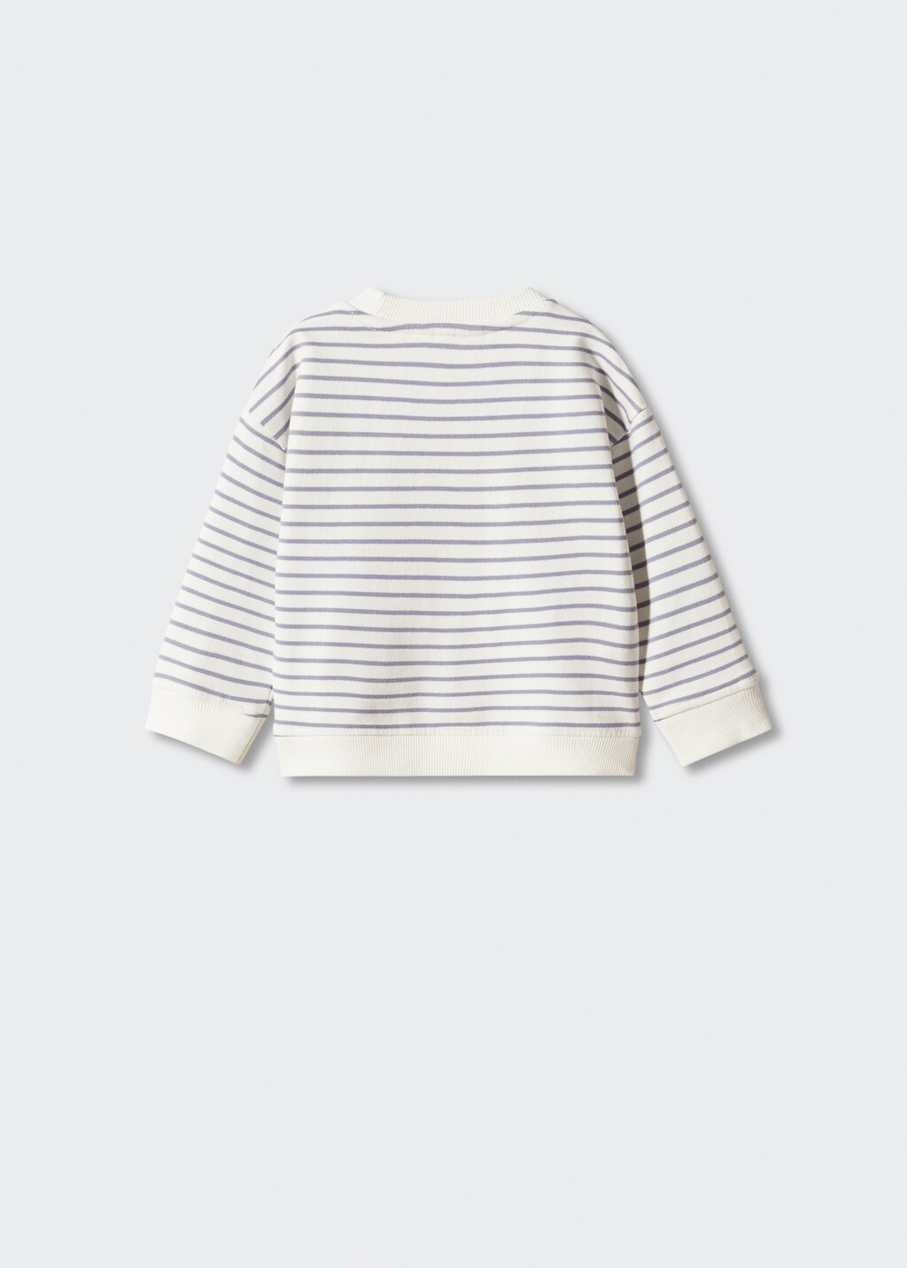 Sweat-shirt coton rayures - Verso de l’article