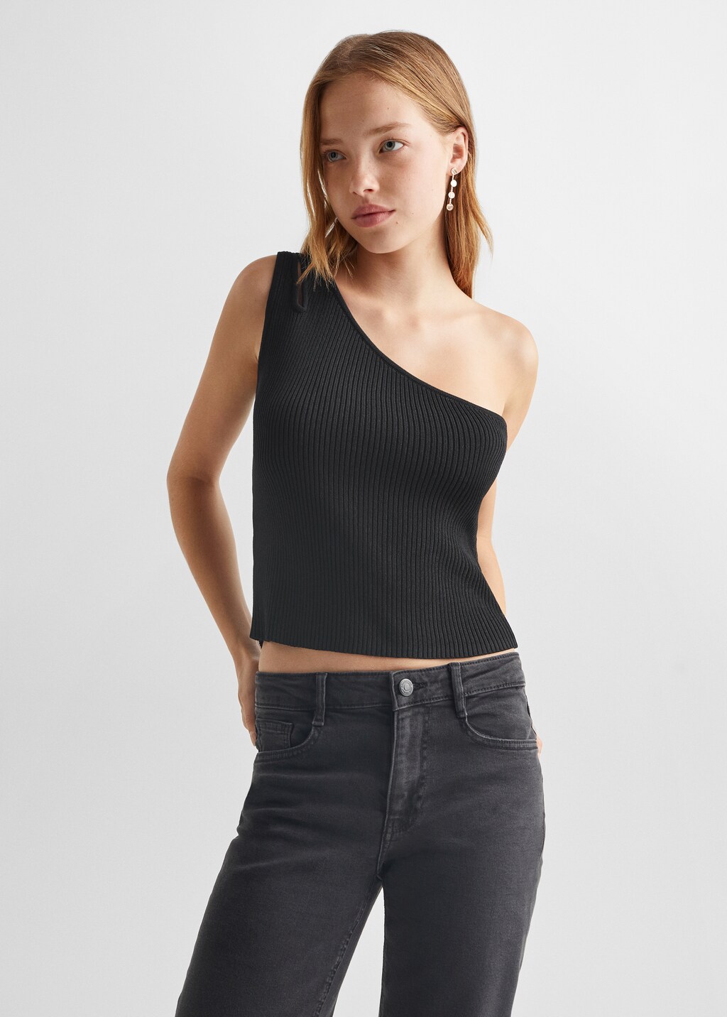 Asymmetrical crop top - Medium plane