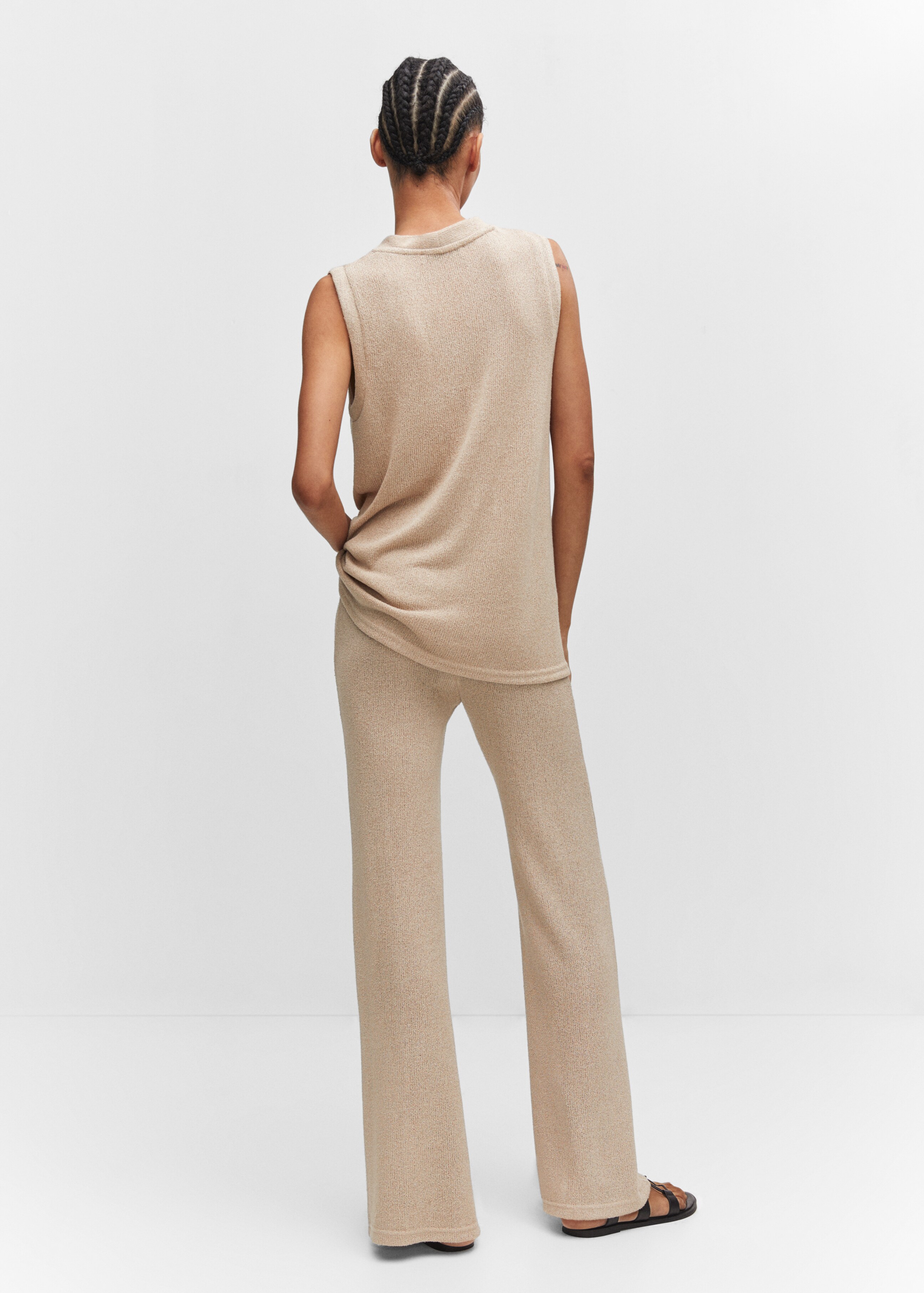 Flared knitted pants - Reverse of the article