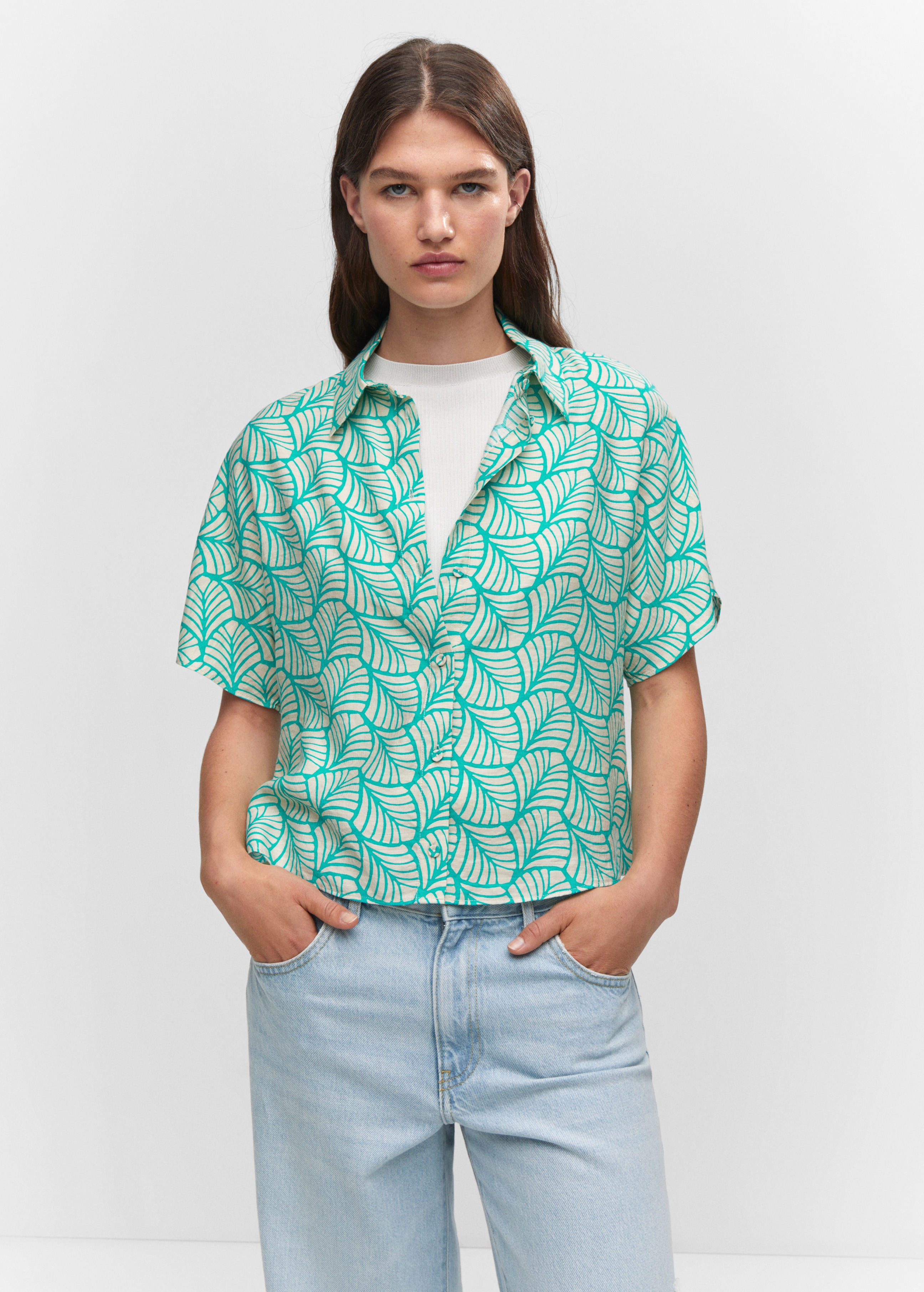 Buttoned printed shirt - Medium plane